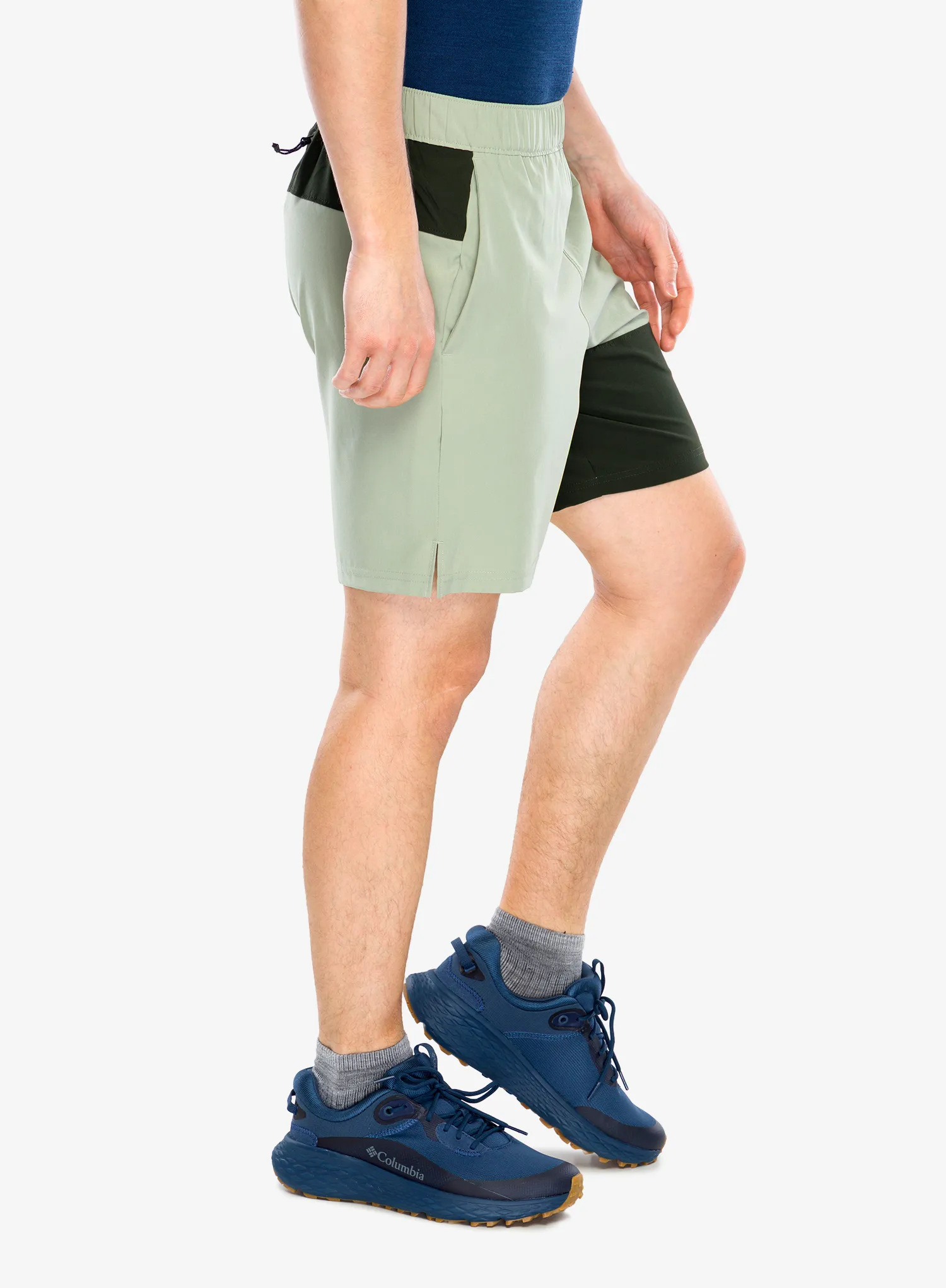 Outdoorové kraťasy Columbia Hike Color Block Short - safari/greenscape