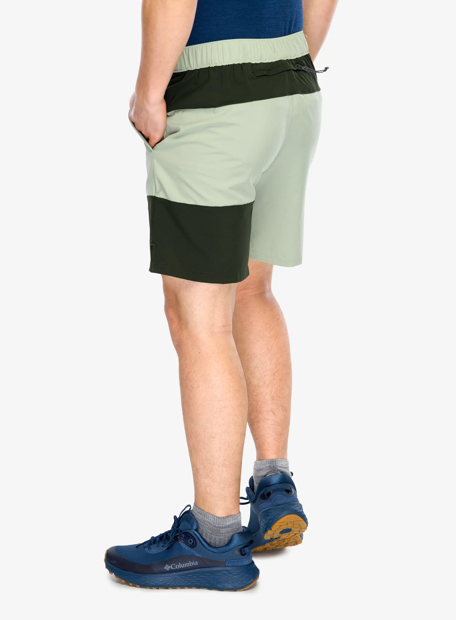 Outdoorové kraťasy Columbia Hike Color Block Short - safari/greenscape