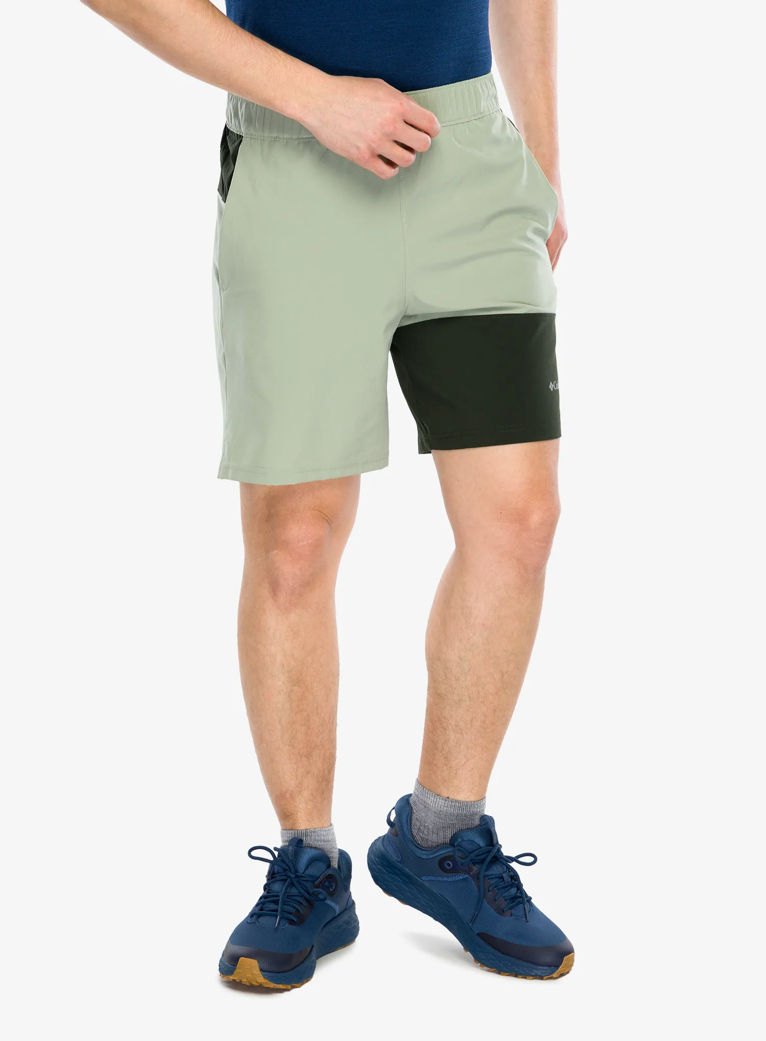 Outdoorové kraťasy Columbia Hike Color Block Short - safari/greenscape