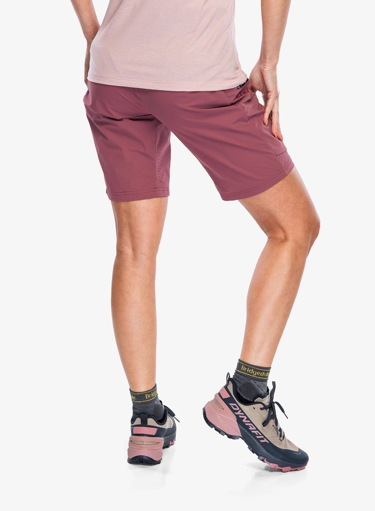 Turistické kraťasy dámské Dynafit Transalper DST Shorts - dark rose