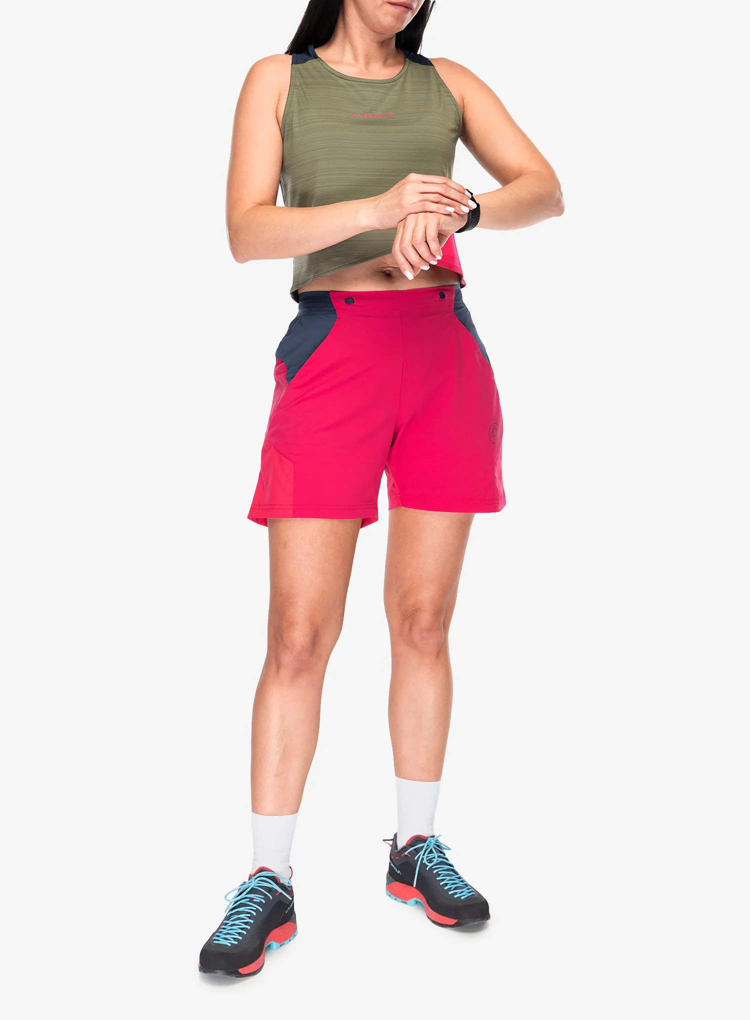 Turistické kraťasy dámské La Sportiva Trail Guard Shorts - azalea/night sky
