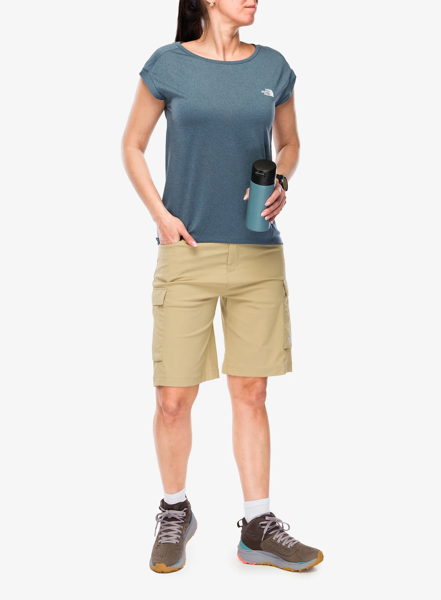 Turistické kraťasy dámské The North Face Exploration Cargo Shorts - khaki stone