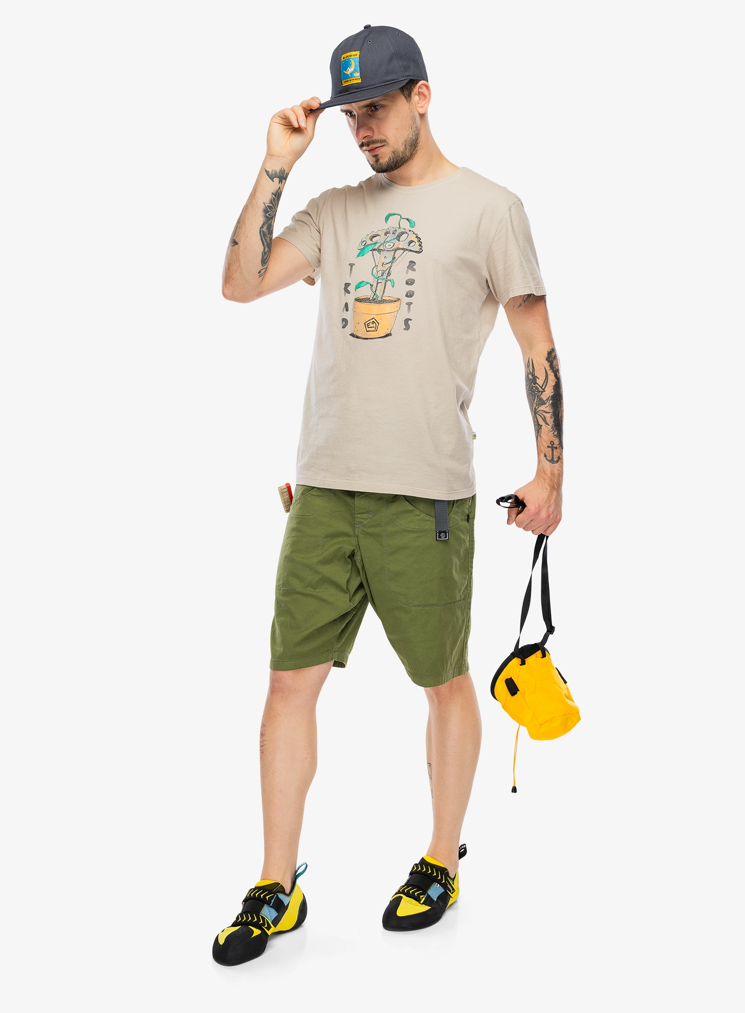 Lezecké kraťasy E9 Rondo Belt Short - rosemary