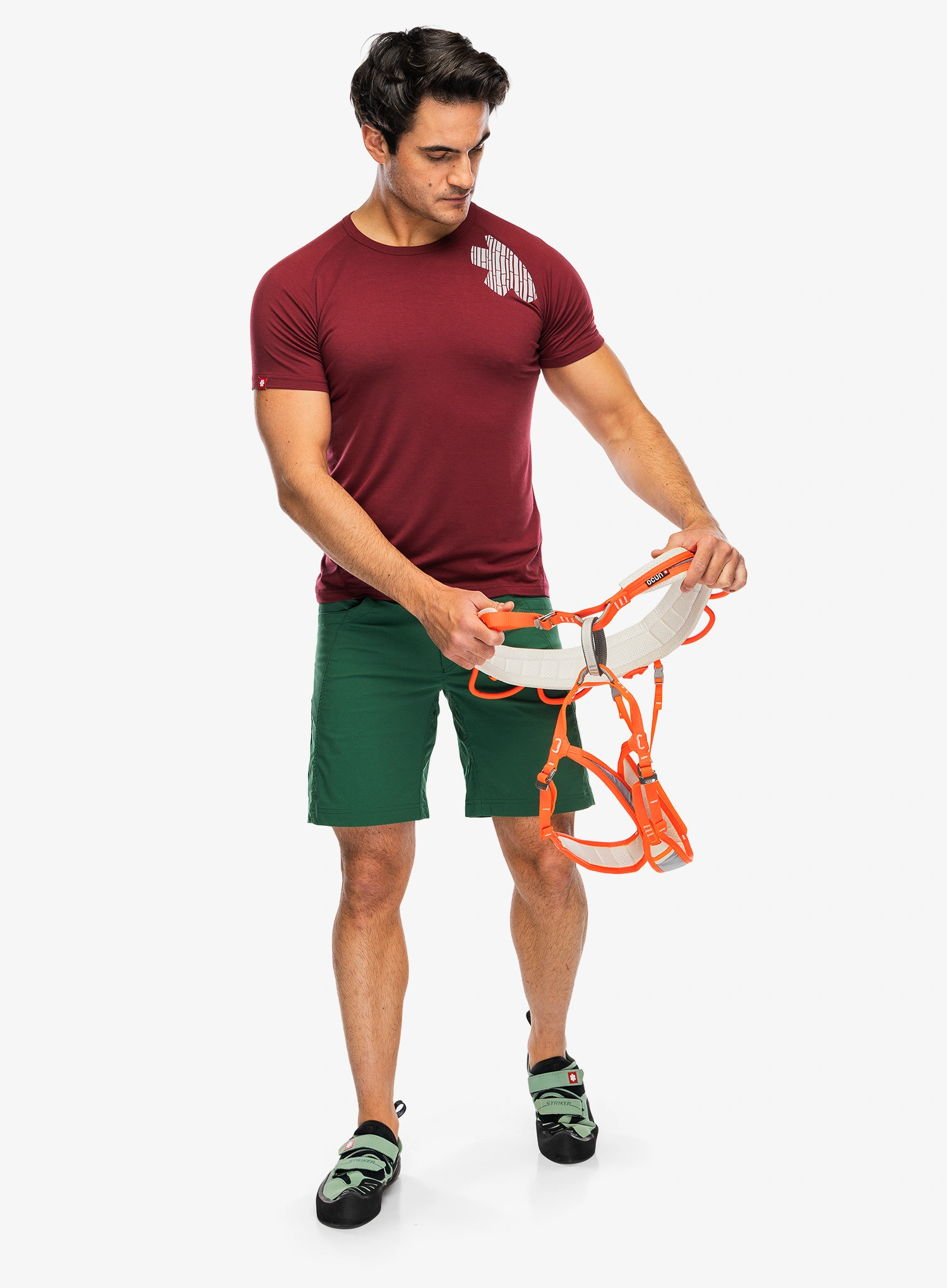 Lezecké kraťasy Ocun Mania Shorty - green dark