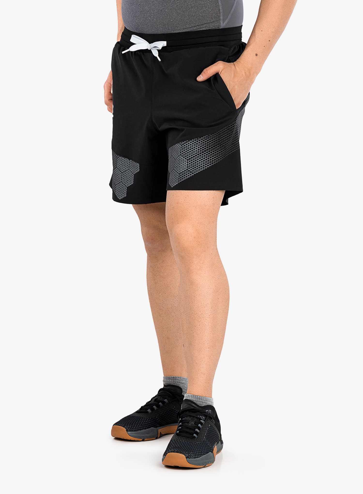 Kraťasy Under Armour ArmourPrint Woven Shorts - black/halo gray