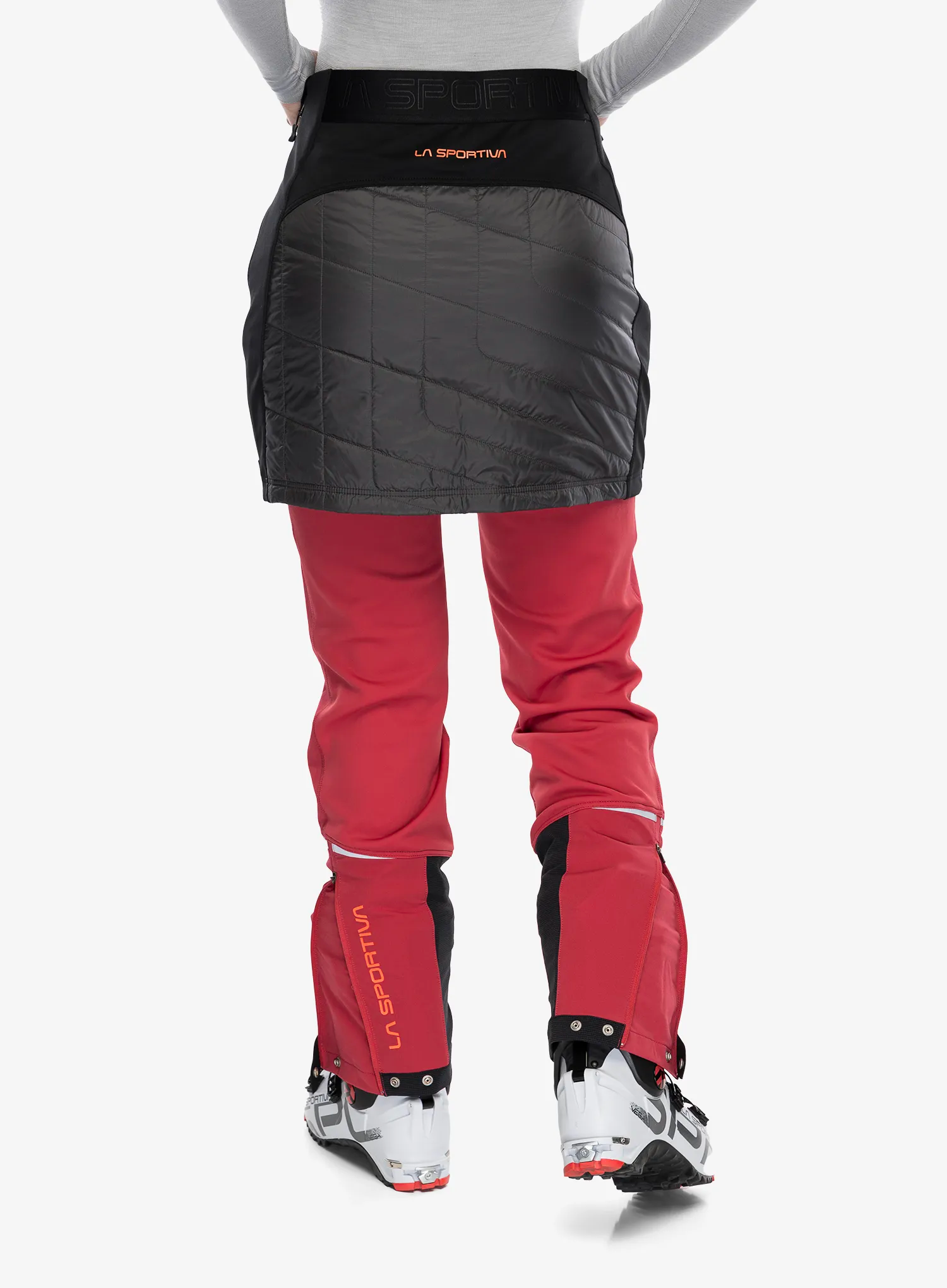 Zateplená sukně La Sportiva Warm Up Primaloft Skirt - carbon/cherry tomato