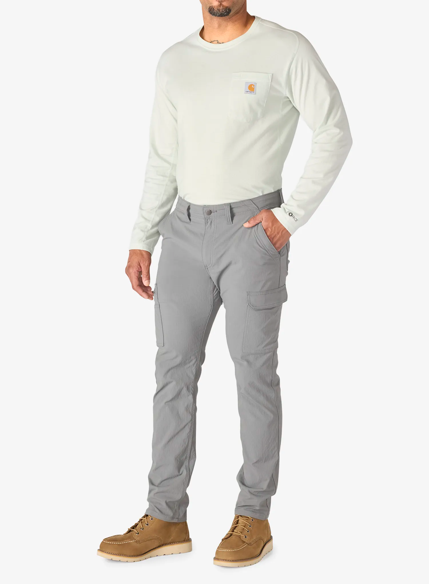 Kalhoty Carhartt Relaxed Tapered Force Ripstop Cargo Pant - steel