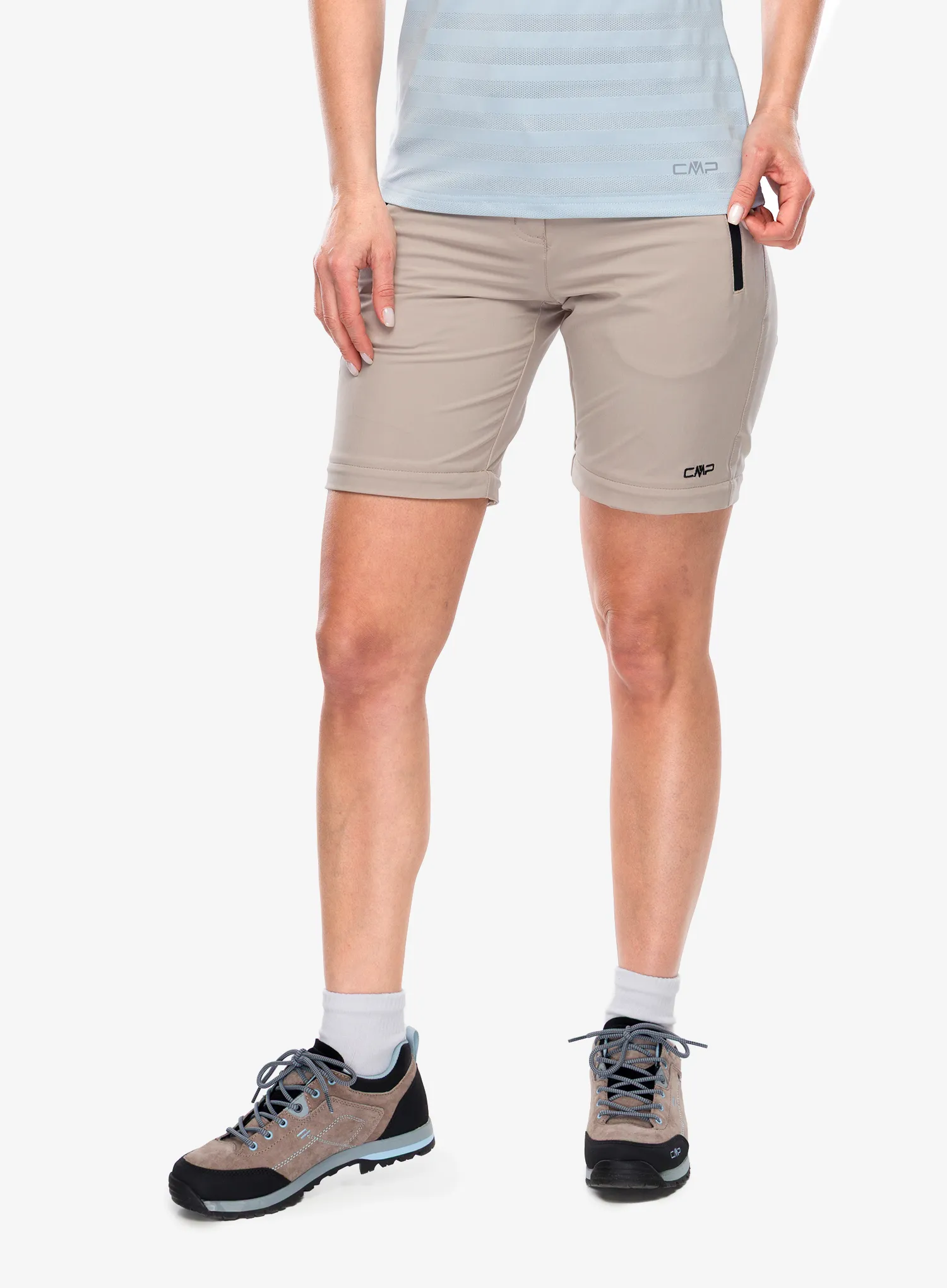 Kalhoty dámské CMP Evelynn Zip Off Pant - sabbia/antracite