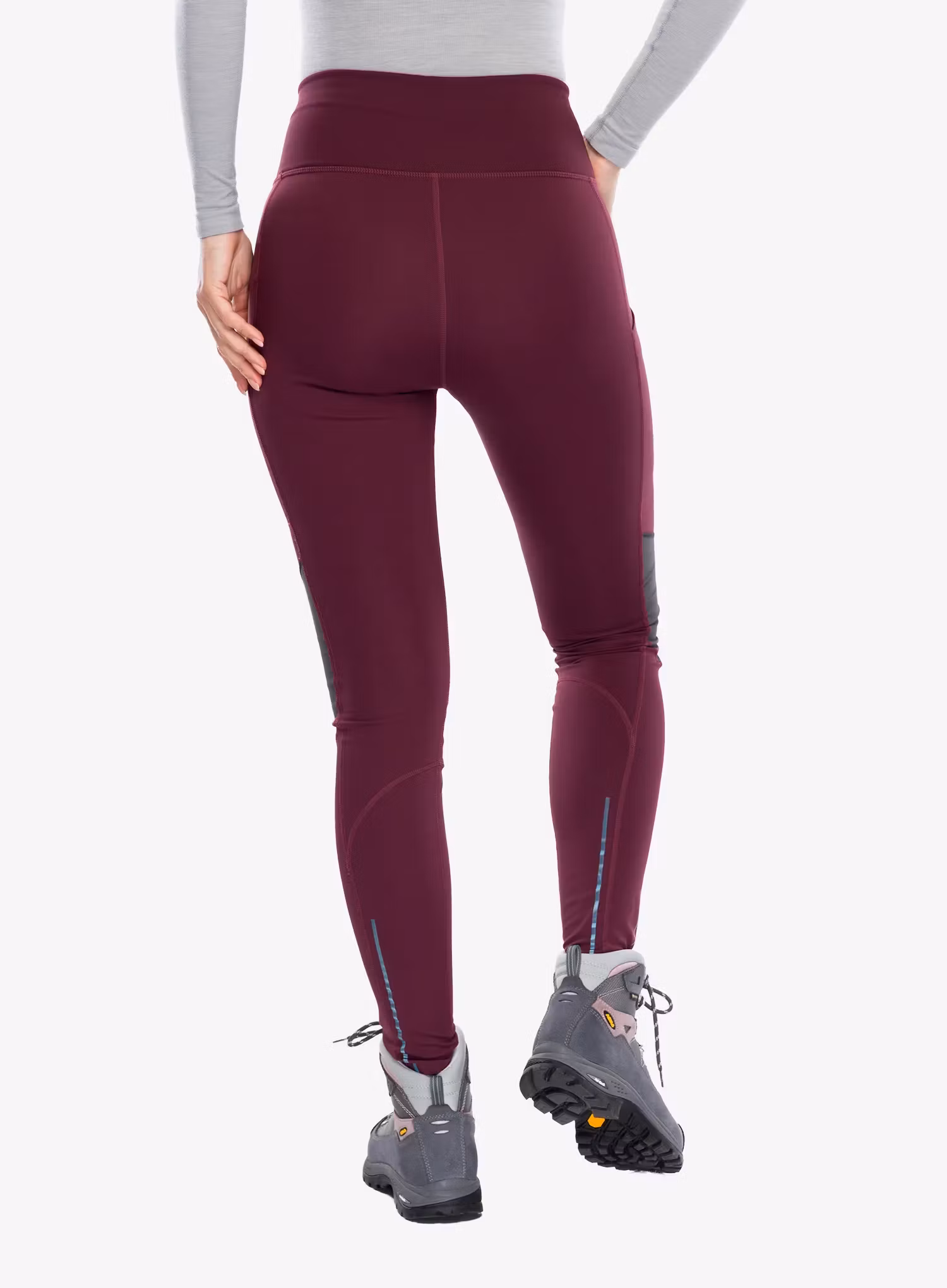 Dámské kalhoty Fjallraven Abisko Varm Trekking Tights - port-iron grey