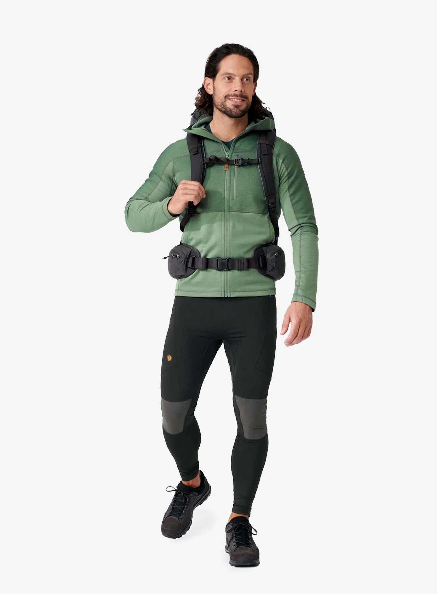 Kalhoty Fjallraven Abisko Trekking Tights Pro - black/iron grey