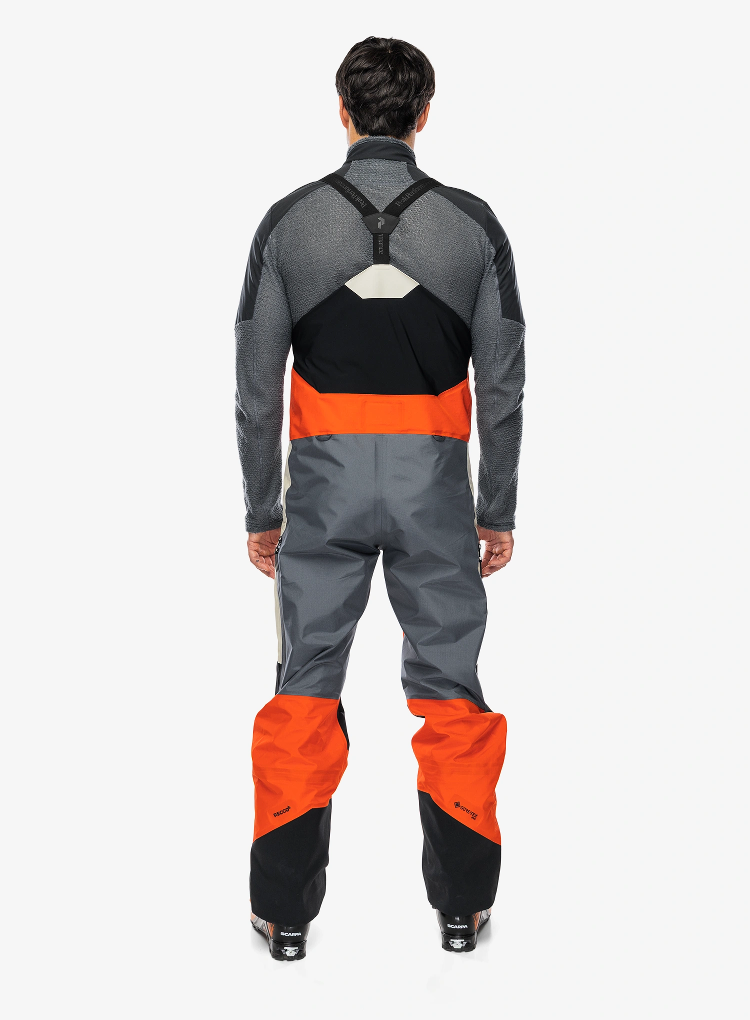 Lyžařské kalhoty Peak Performance Vertical GORE-TEX Pro Bib Pants - solar burst/sand fog