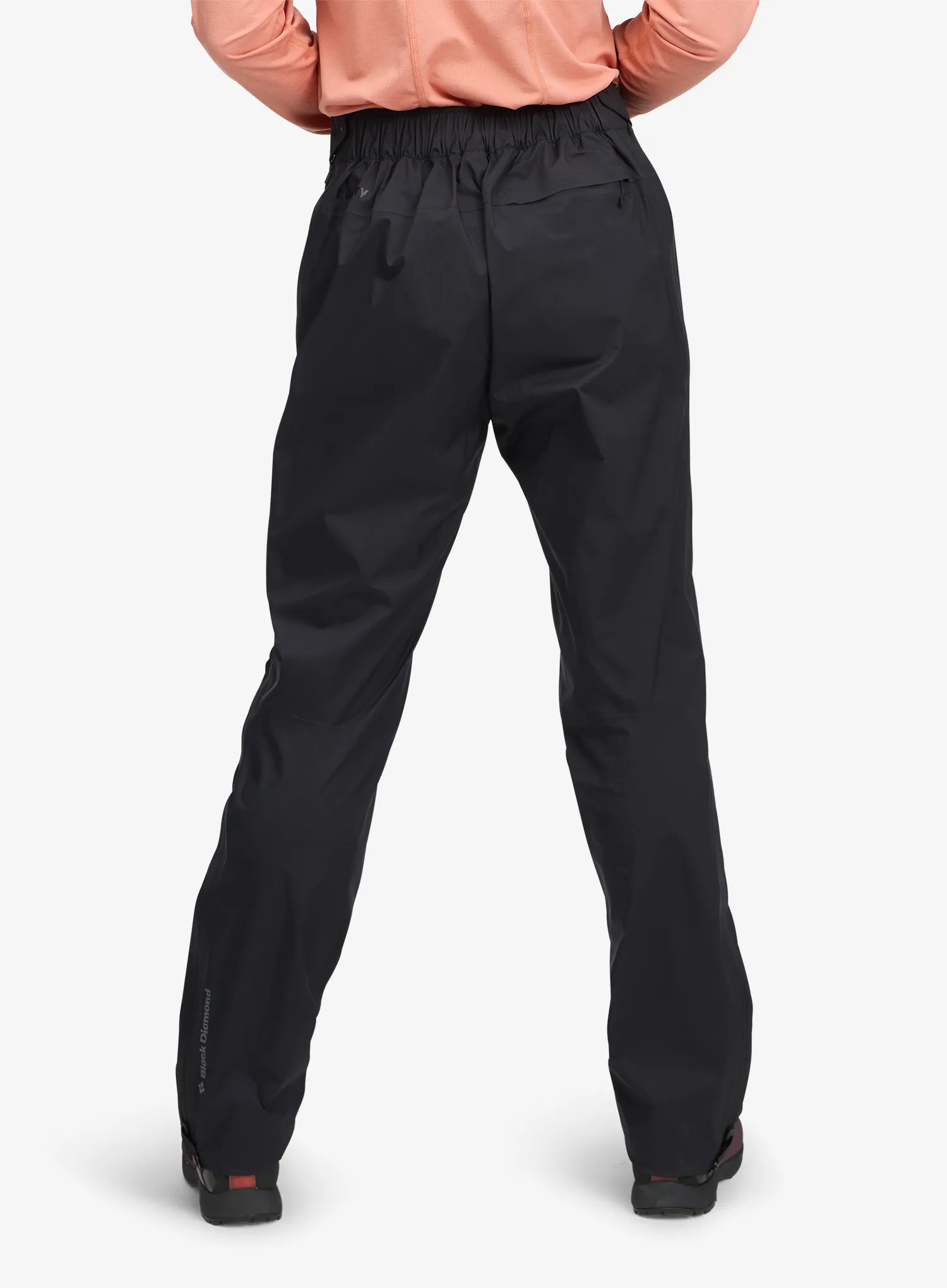 Nepromokavé kalhoty dámské Black Diamond Fineline Stretch FZ Pants - black/black