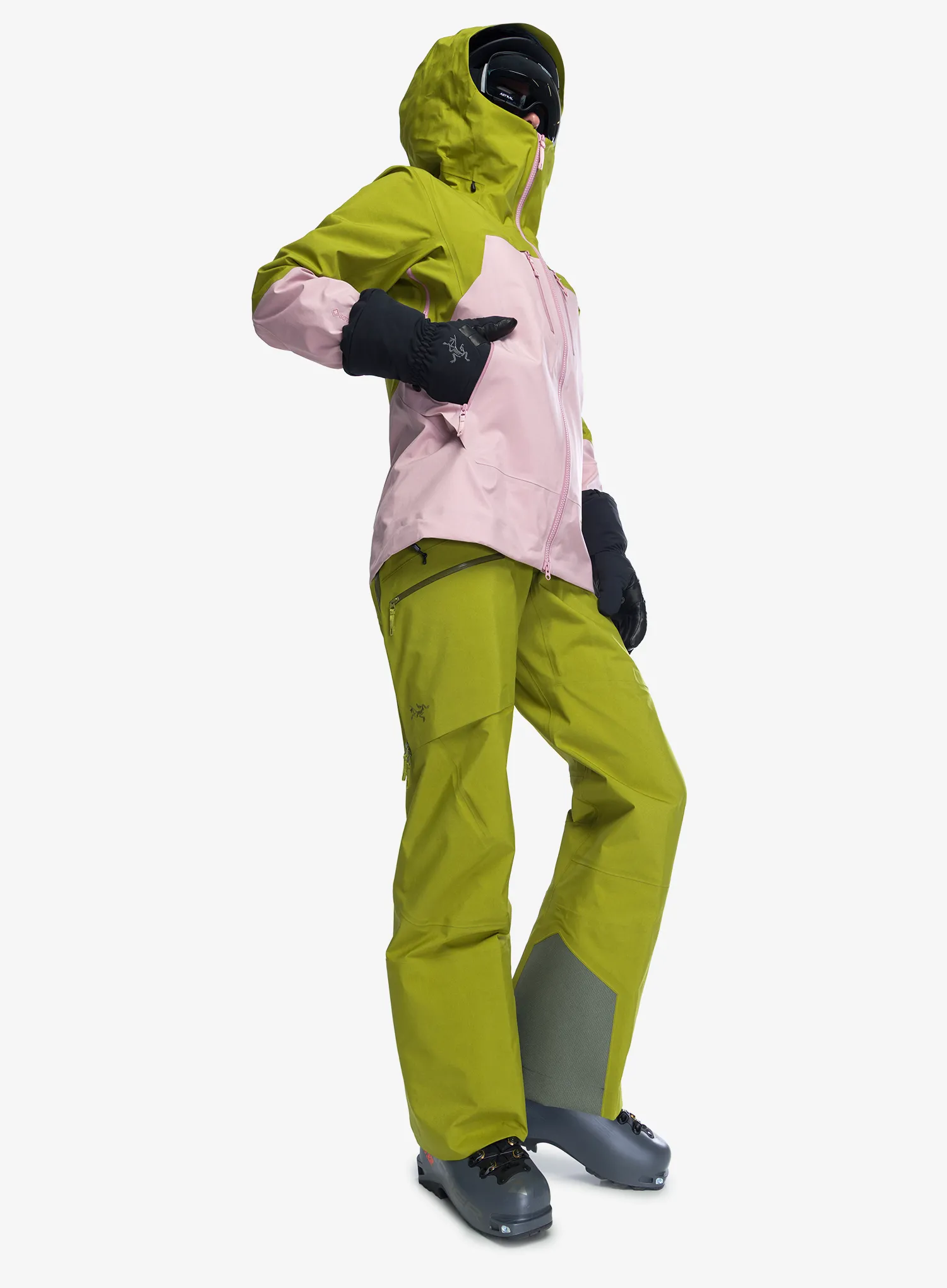 Nepromokavé kalhoty dámské Arcteryx Rush Bib Pant - olive moss