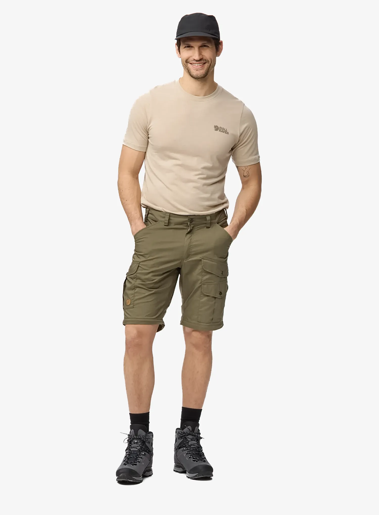 Taktické kalhoty Fjallraven Vidda Pro Lite Zip-off Trs - laurel green