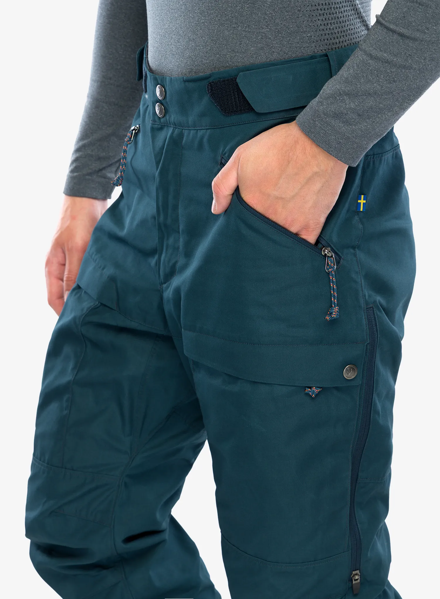 Trekové kalhoty Fjallraven Bergtagen G-1000 Trousers - mountain blue