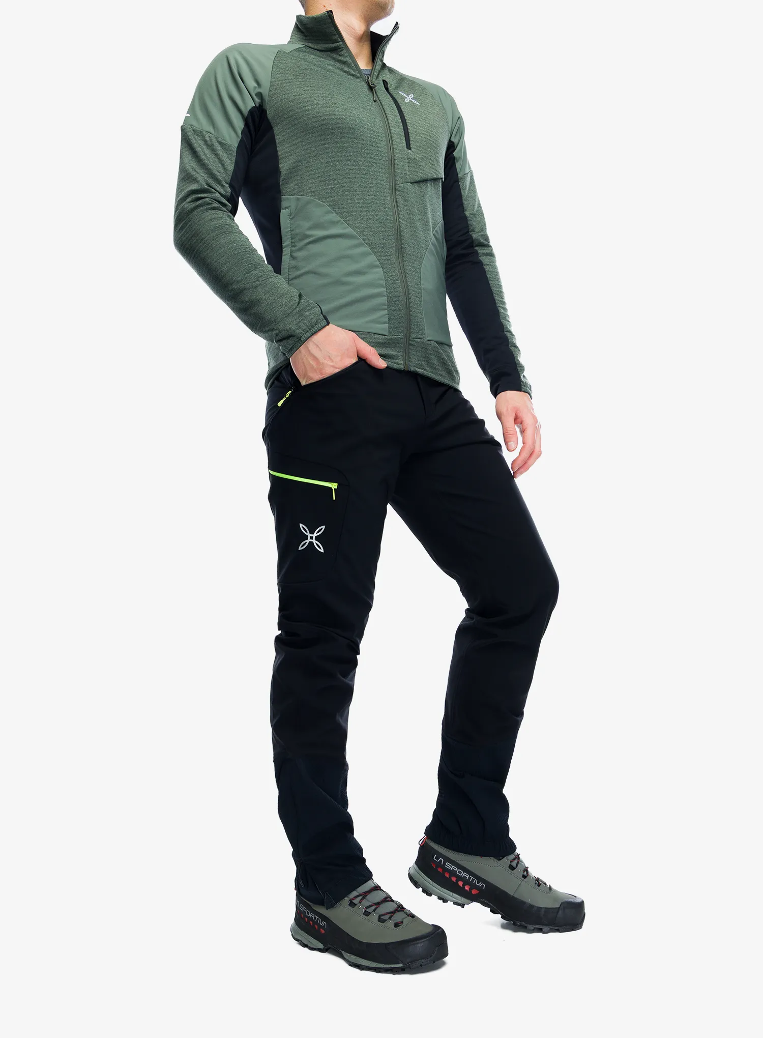 Trekové kalhoty Montura Vertigo Allround Pants - black/sunny lime