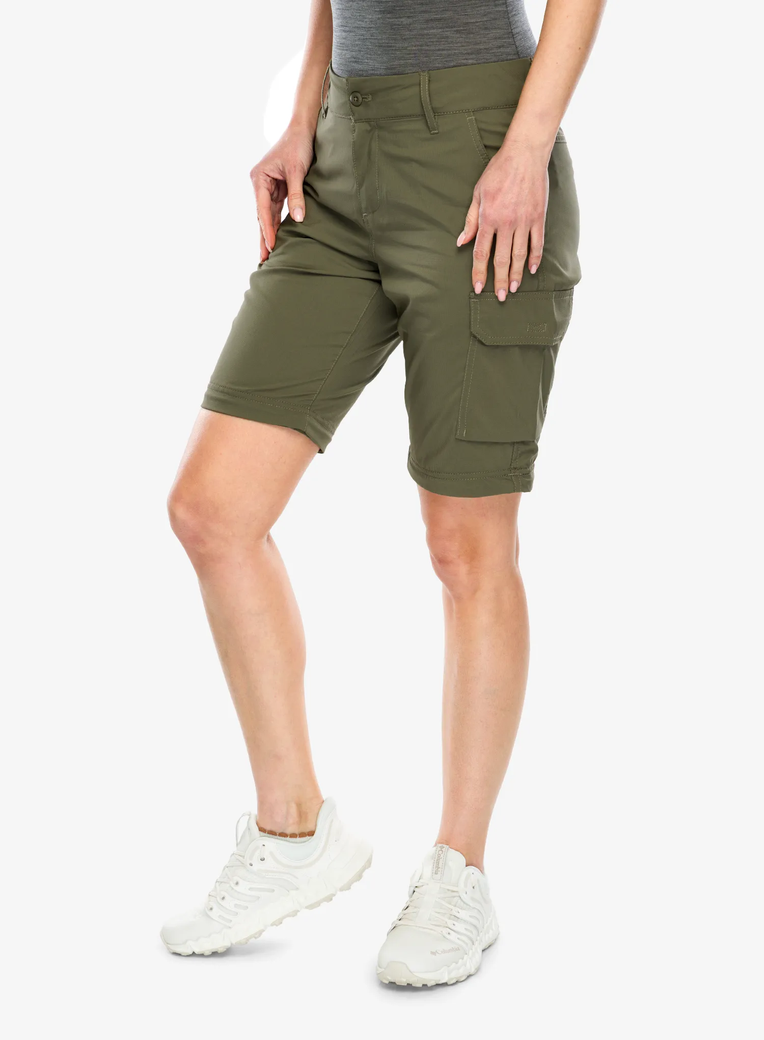 Turistické kalhoty dámské Columbia Silver Ridge Utility Convertible Pant - stone green