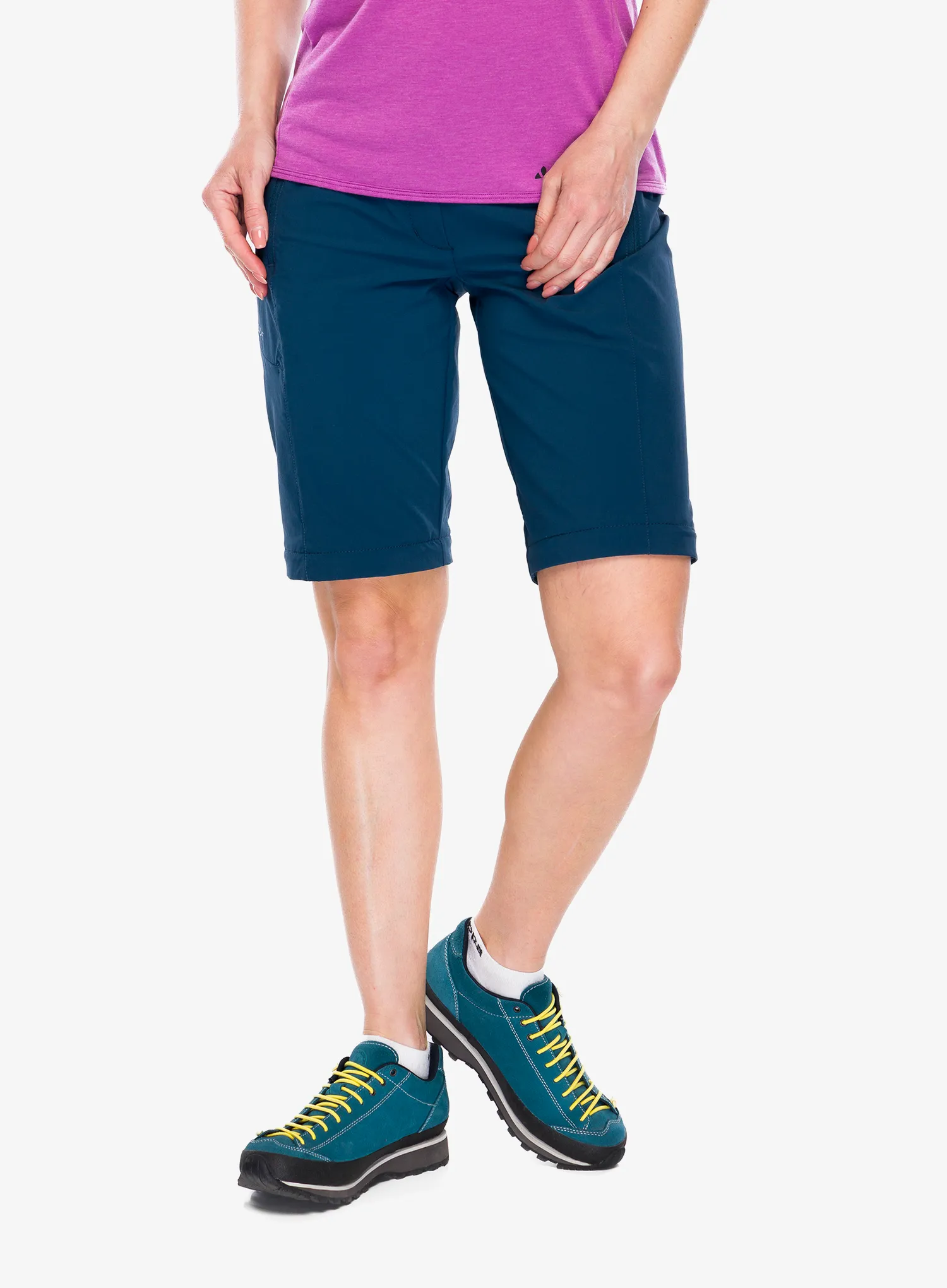 Turistické kalhoty dámské Vaude Farley Stretch ZO T-Zip Pants II - dark sea