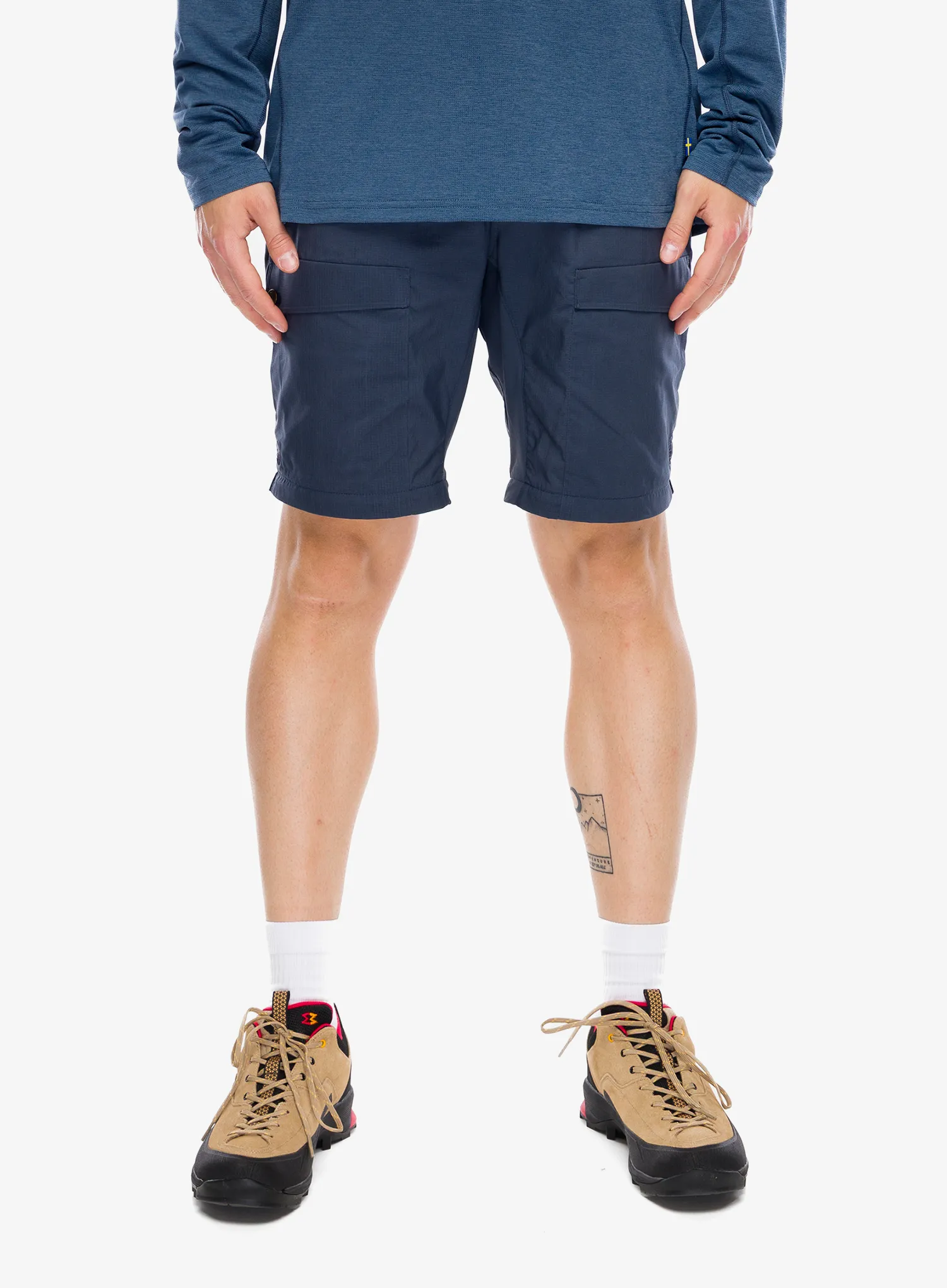 Turistické kalhoty Fjallraven Abisko Hybrid Trail Trs Zip-off - navy