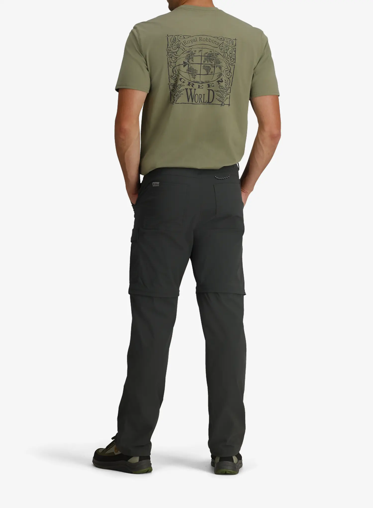 Turistické kalhoty Royal Robbins Wilder Zip-Off Pant - charcoal