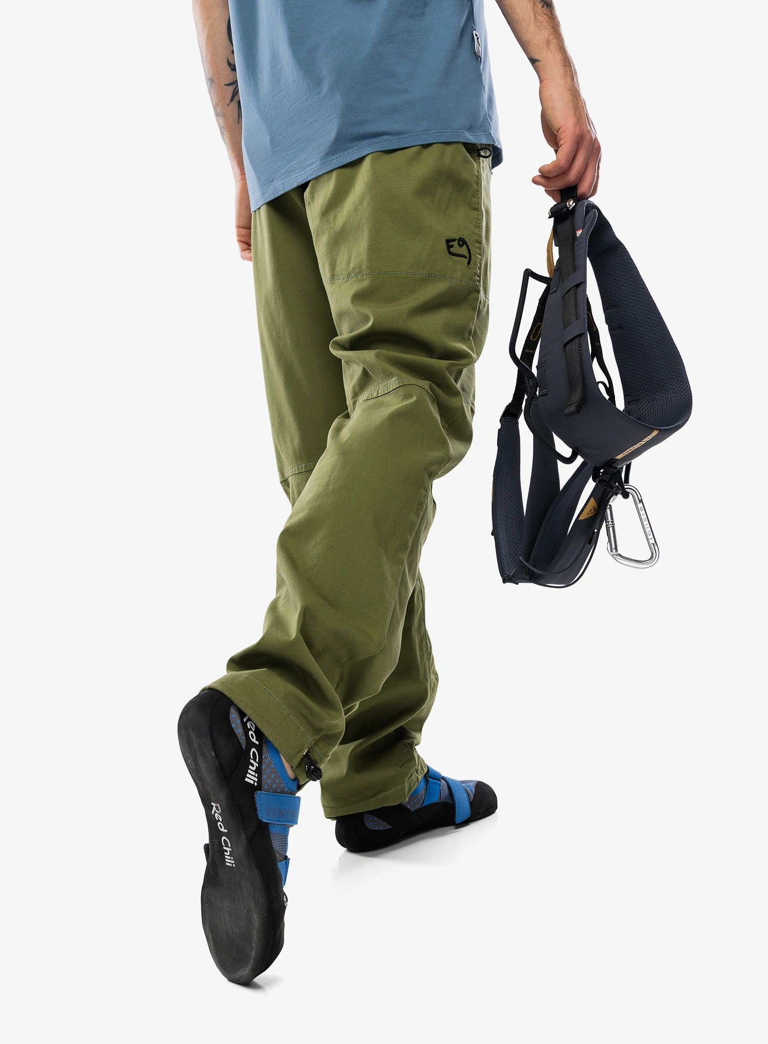 Lezecké kalhoty E9 Rondo Belt - rosemary