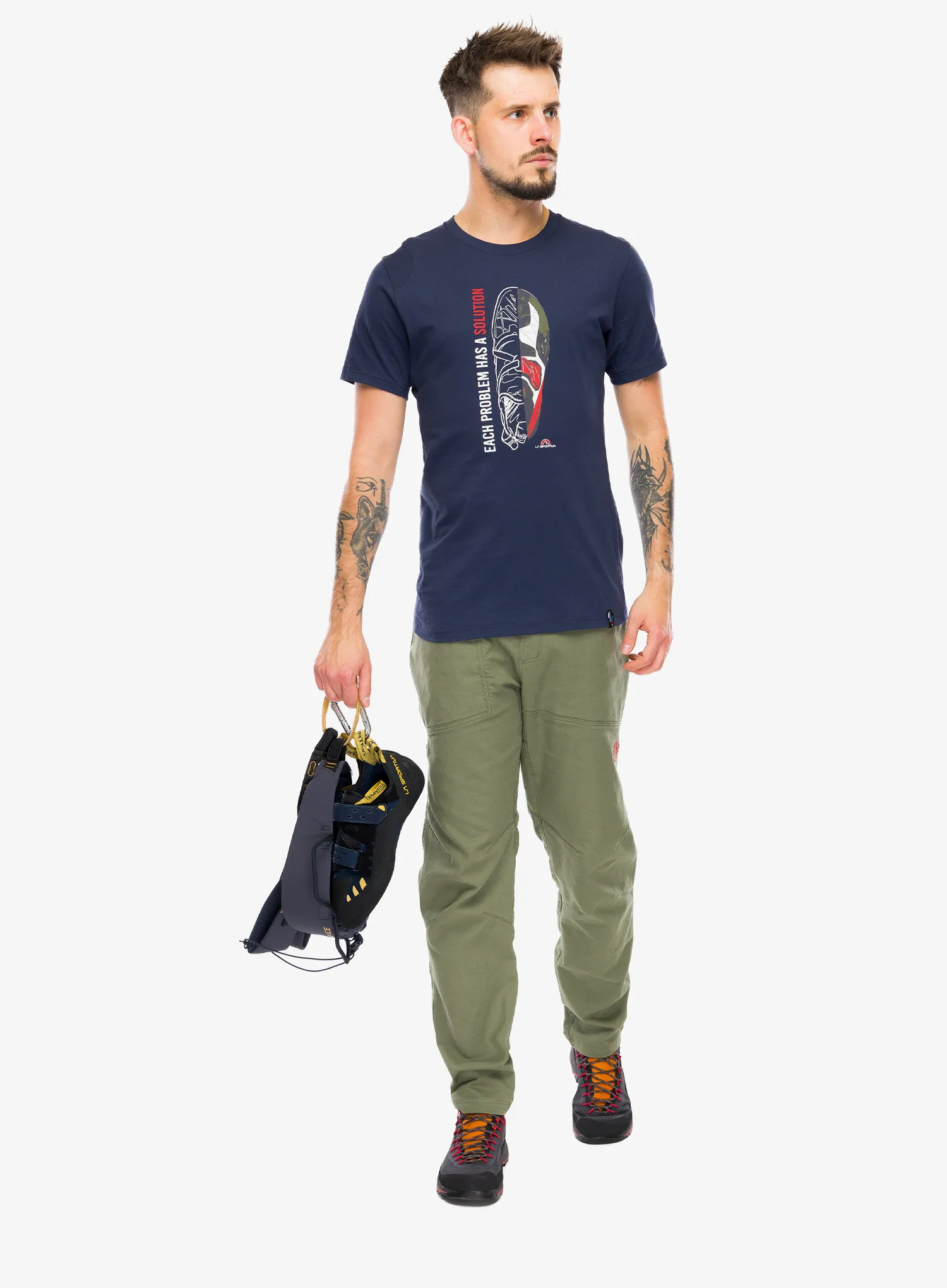 Lezecké kalhoty La Sportiva Bolt Pant - cypress/mountain red