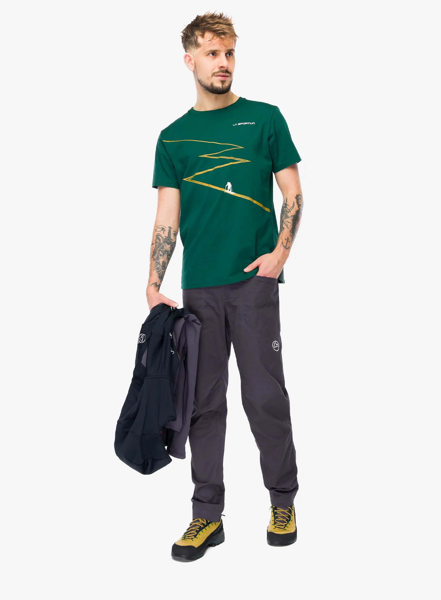 Lezecké kalhoty La Sportiva Roots Pant - onyx/chalk