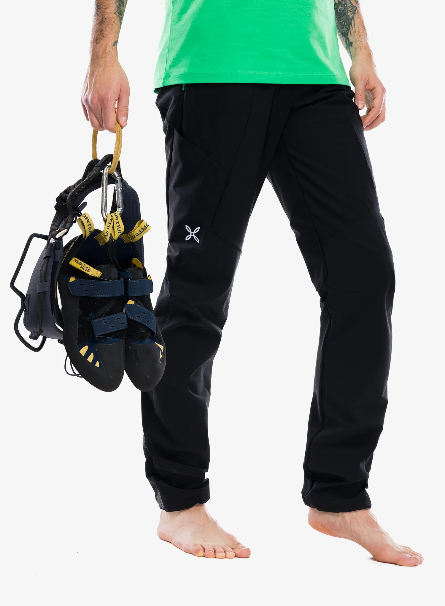 Lezecké kalhoty Montura Rocky 2 Pants - black/vibe green