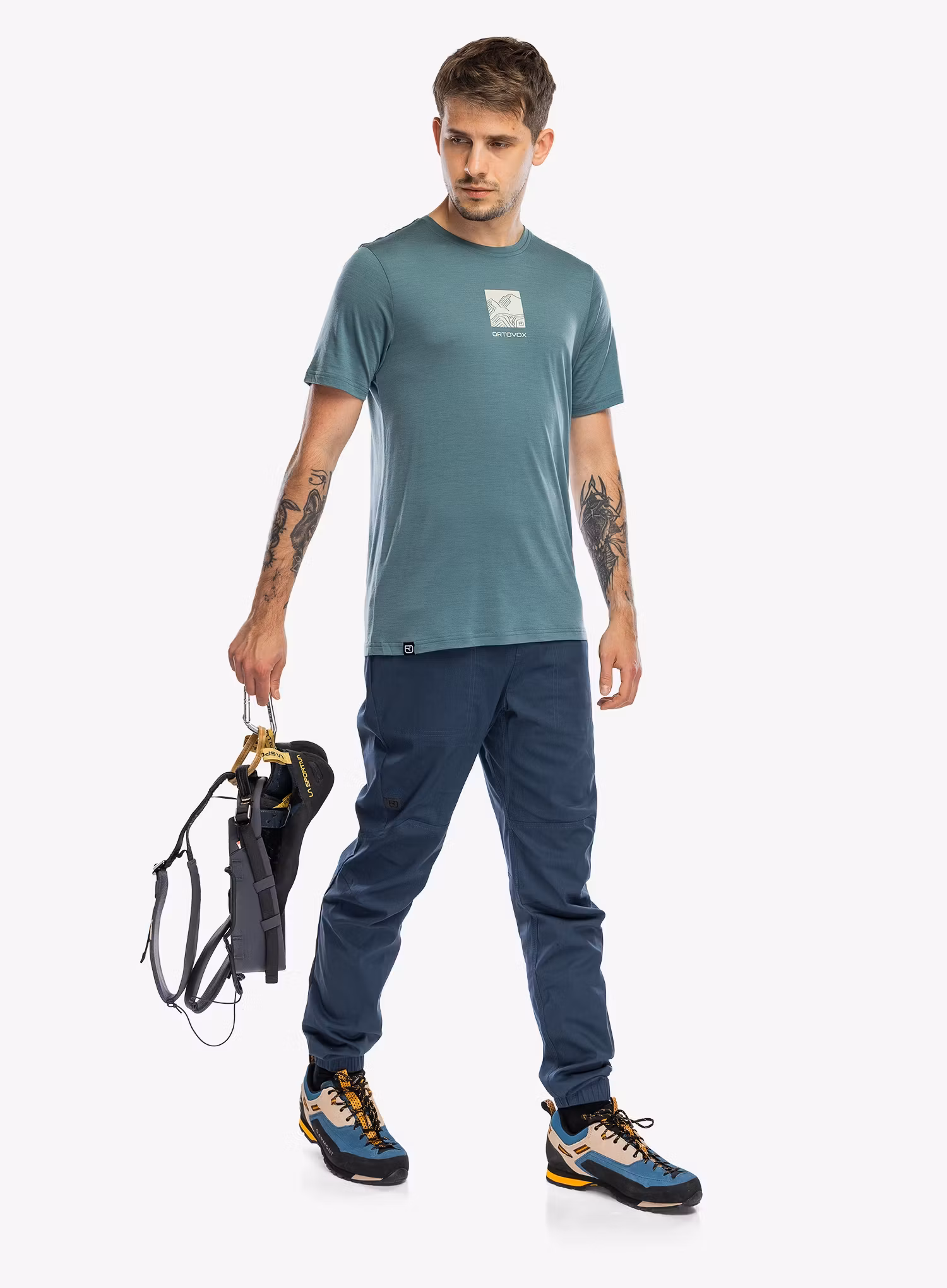 Lezecké kalhoty Ortovox Affinity Pants - blue nunatak