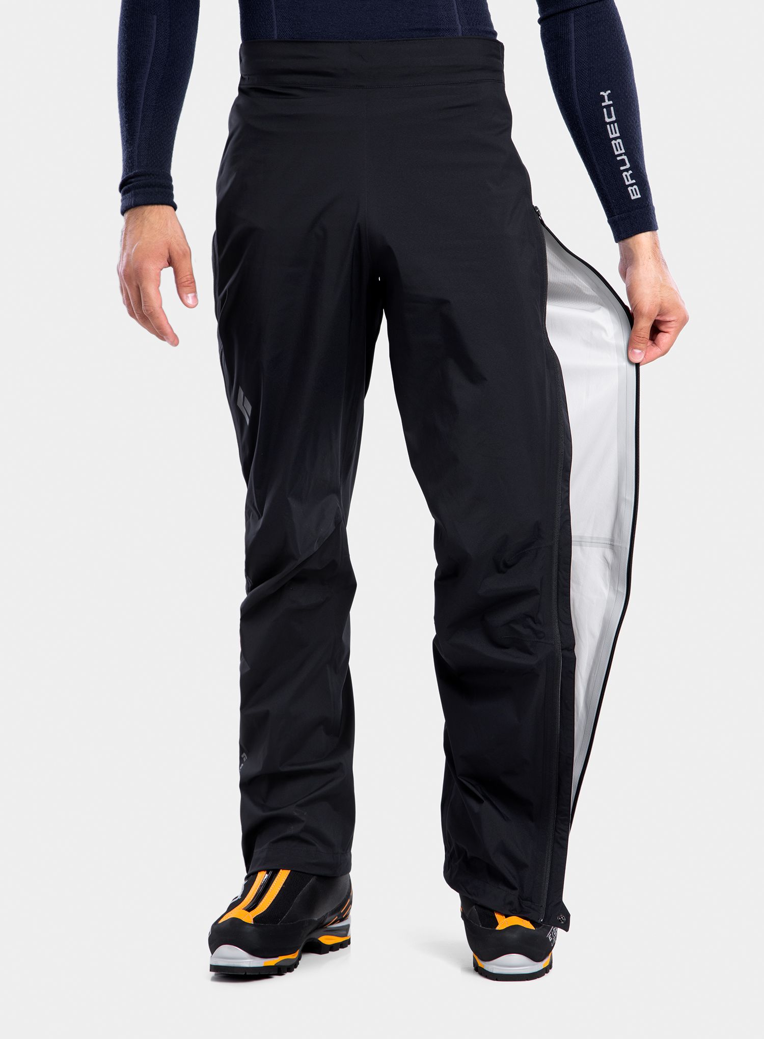 Kalhoty Black Diamond StormLine Stretch Full Zip Rain Pants - black