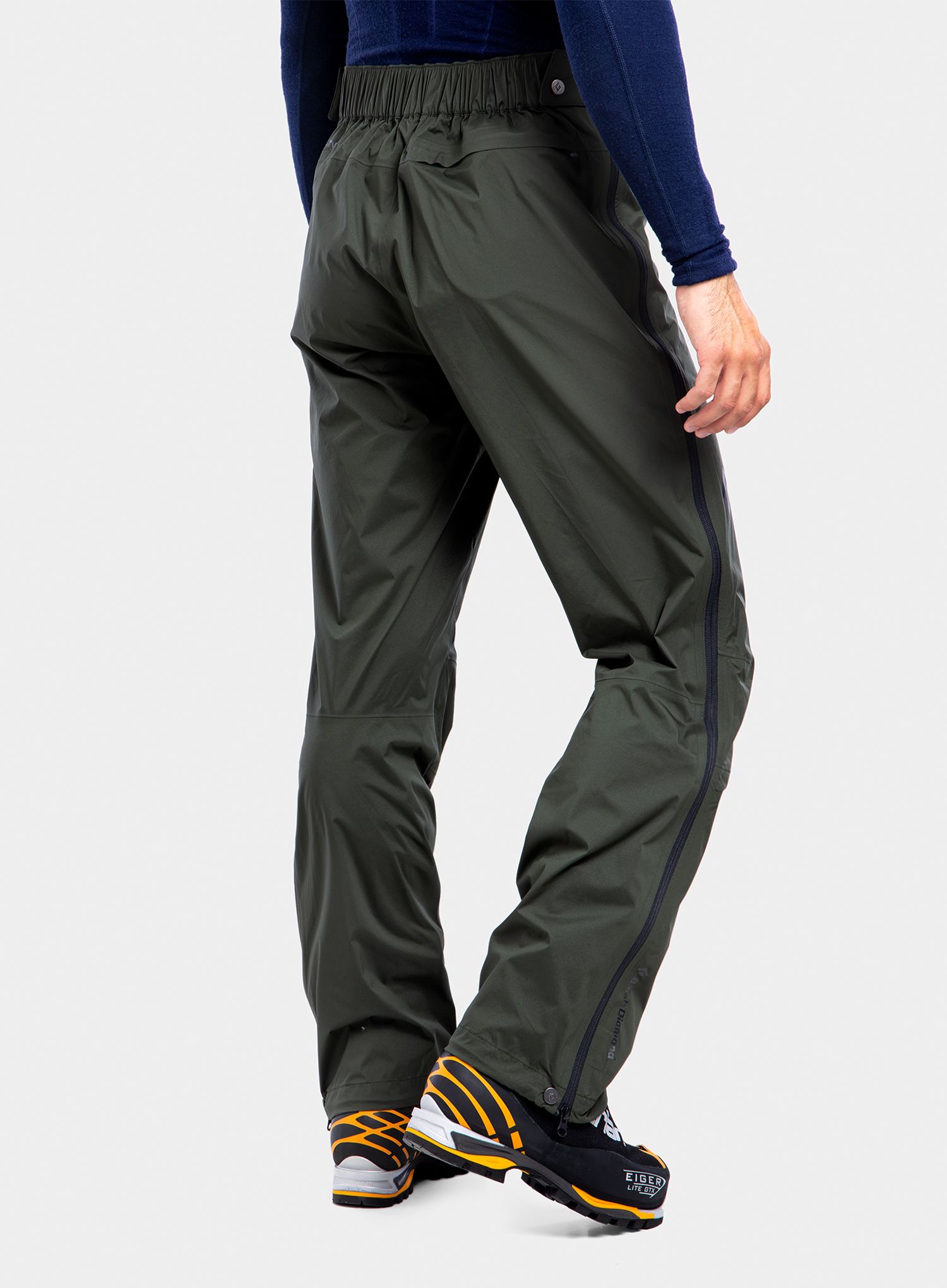 Kalhoty Black Diamond StormLine Stretch Full Zip Rain Pants - cypress