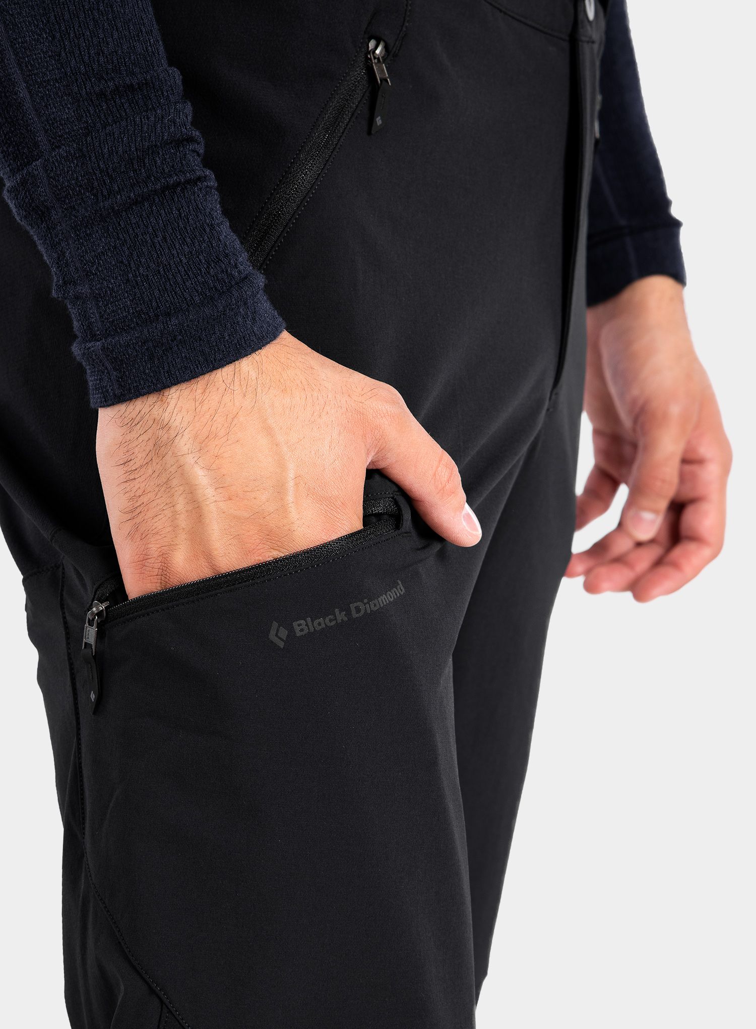 Softshellové kalhoty Black Diamond Swift Pants - black