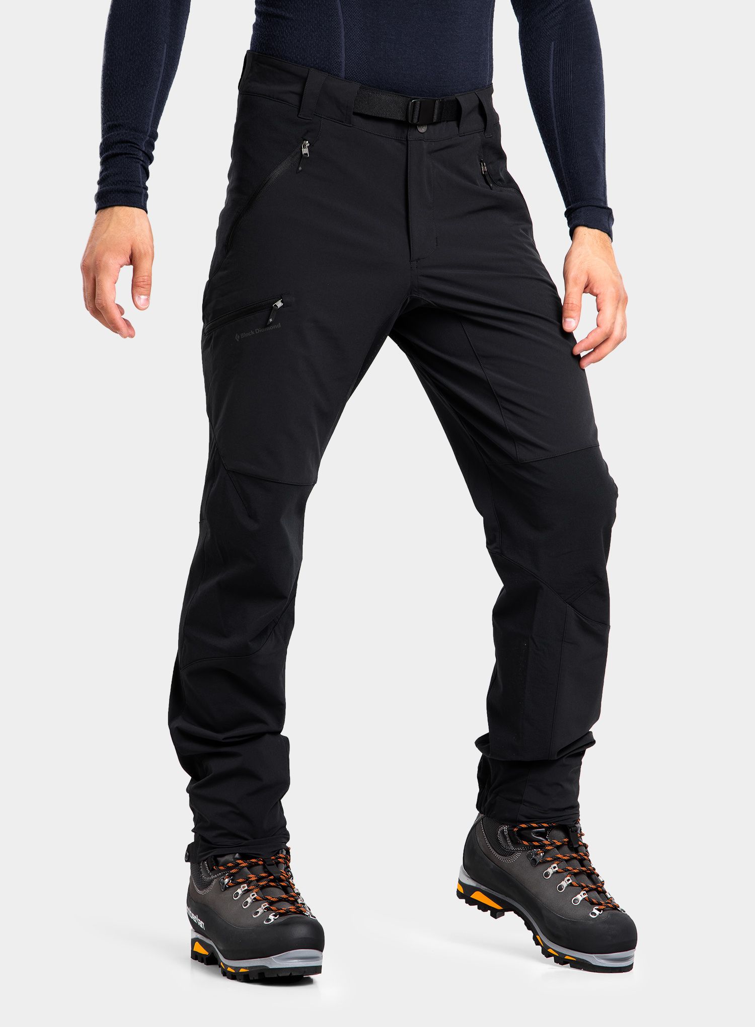 Softshellové kalhoty Black Diamond Swift Pants - black