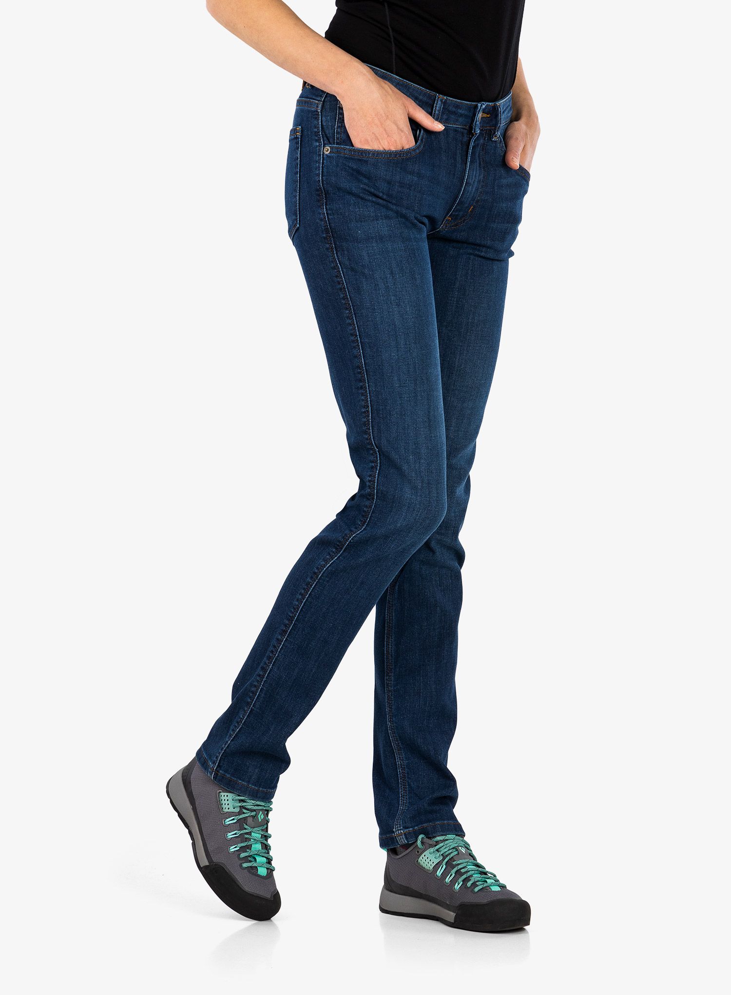 Dámské kalhoty DUER Performance Denim Slim Straight - aged stone