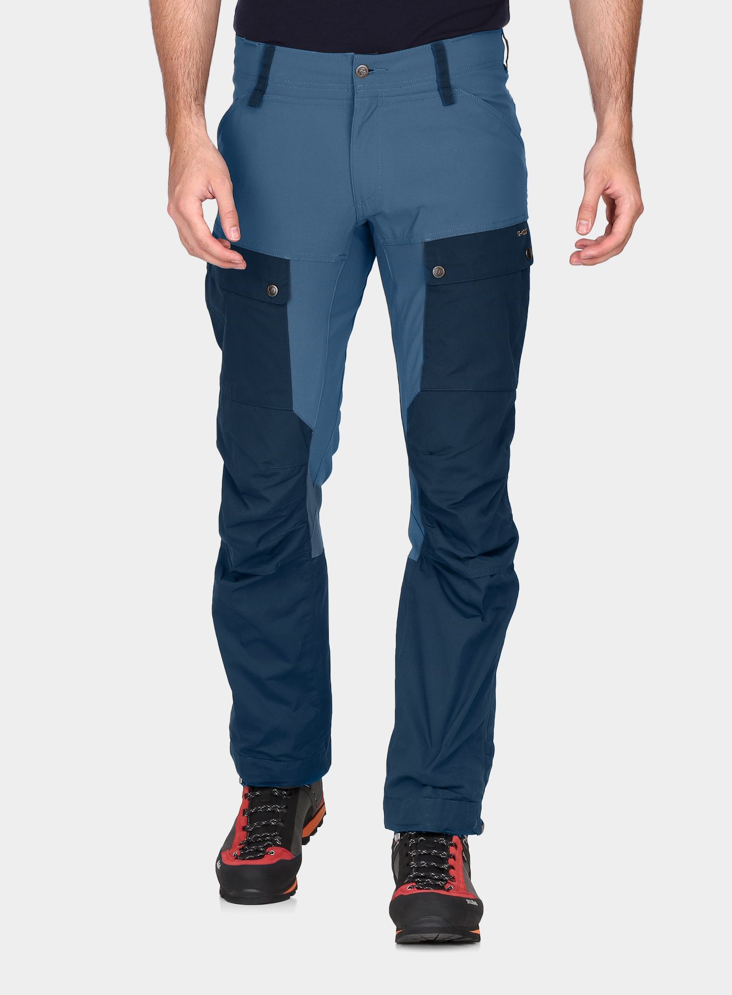 Kalhoty Fjallraven Keb Trousers Long - dk.navy/uncle blue
