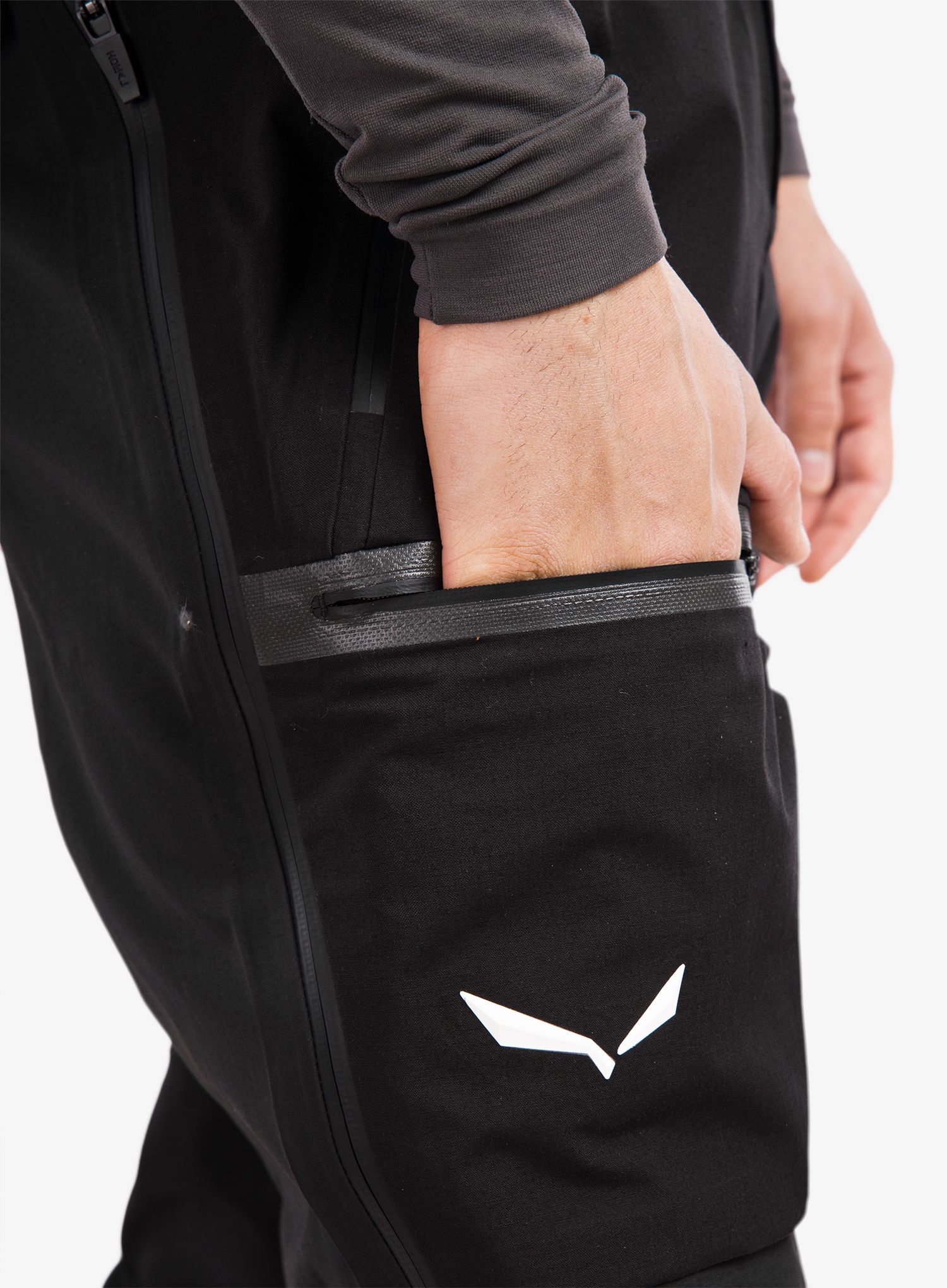 Skialpové kalhoty Salewa Sella 3L PTX Responsive Pant - black