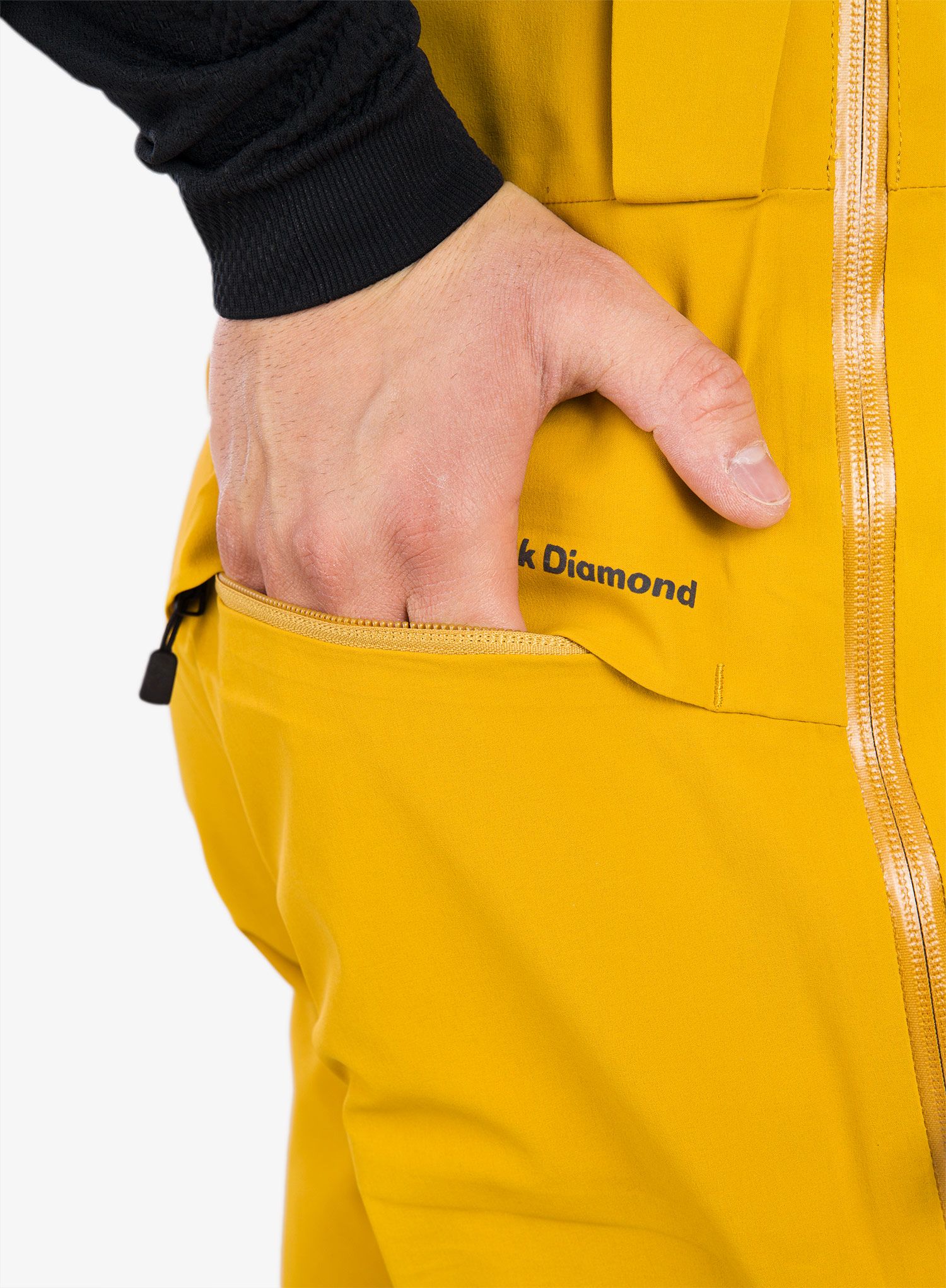 Lyžařské kalhoty Black Diamond Recon Bibs - amber/black