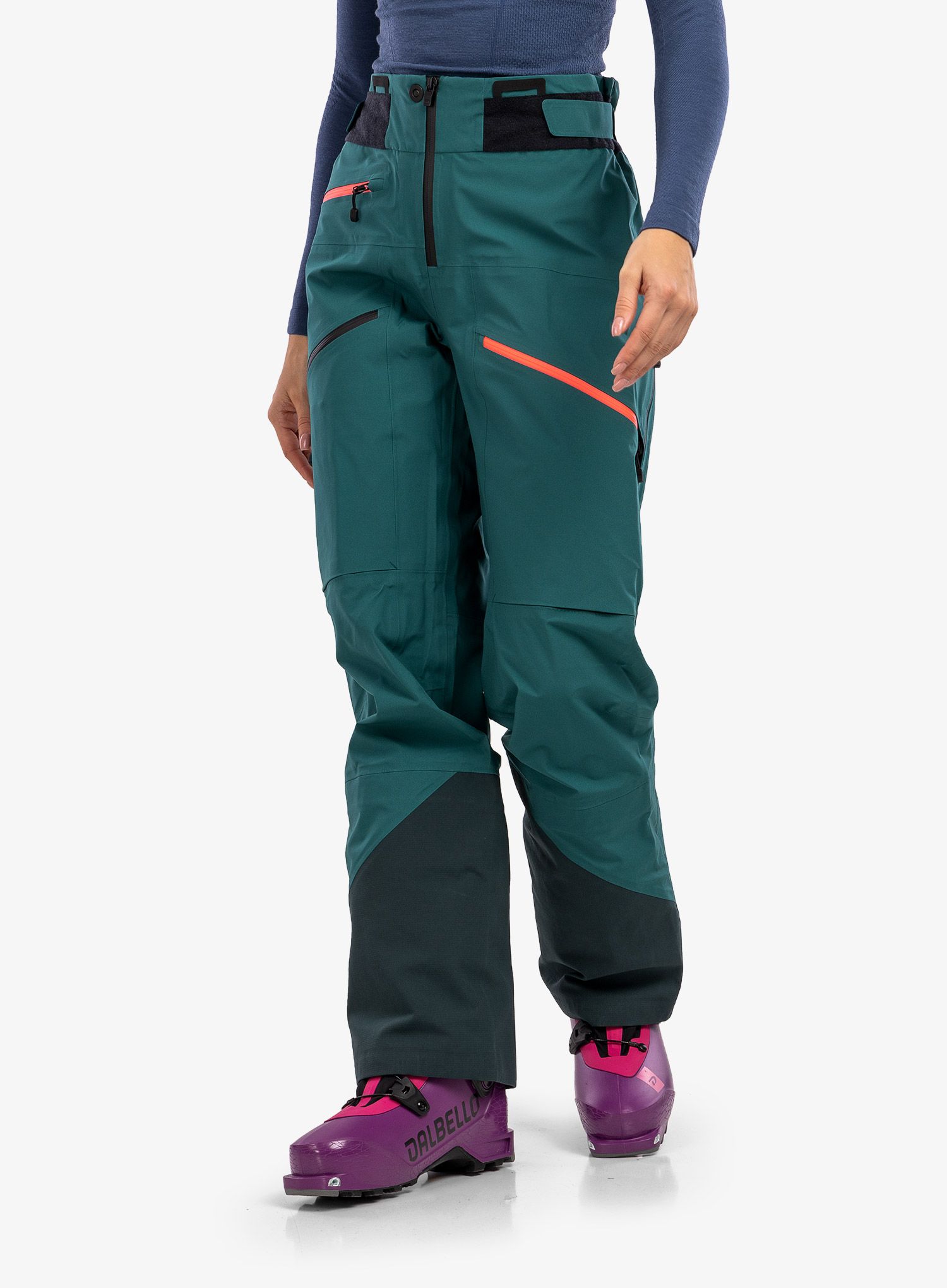 Dámské membránové kalhoty Ortovox 3l Deep Shell Pants - pacific green