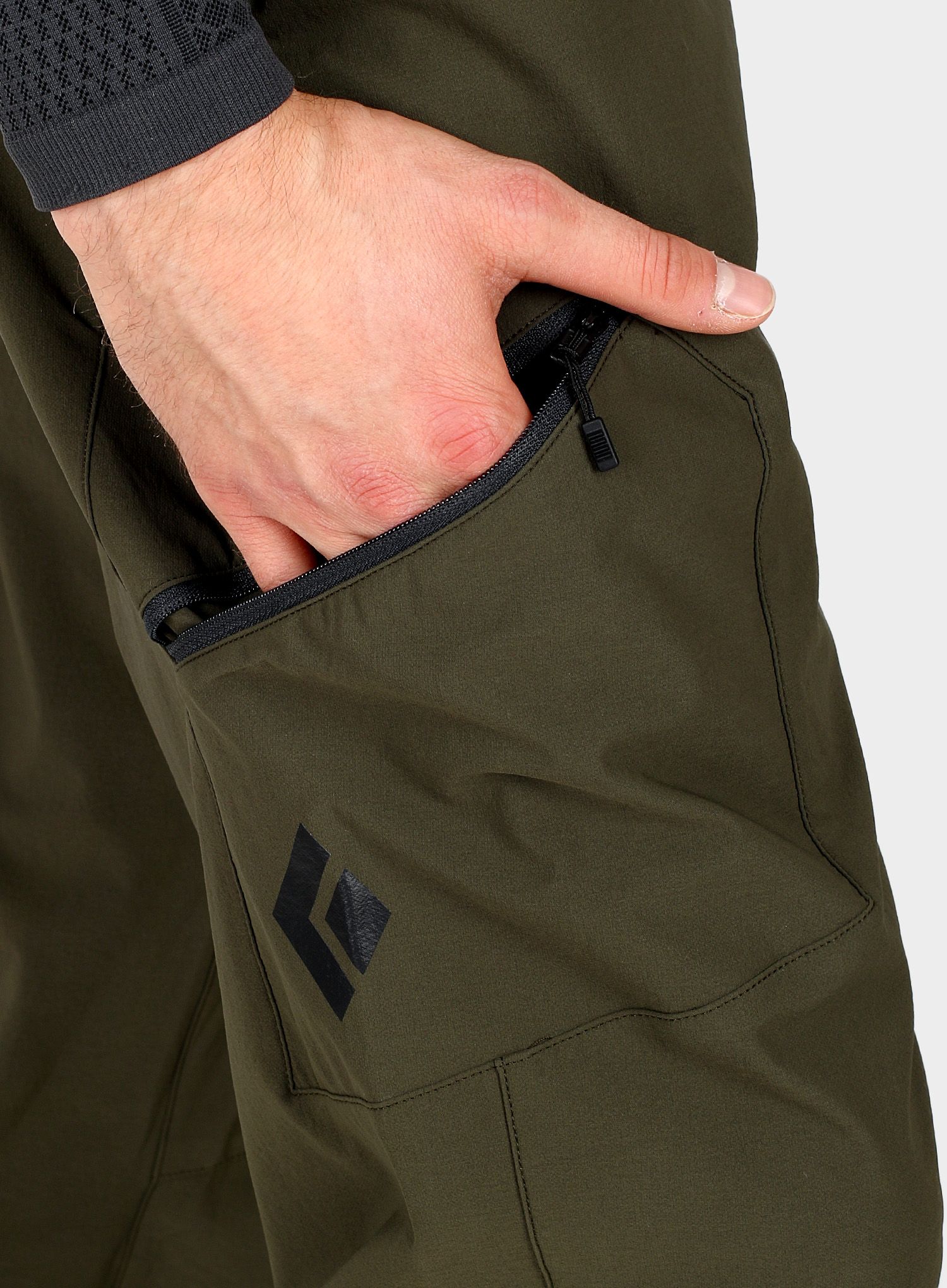 Softshellové kalhoty Black Diamond Alpine Pants - sergeant