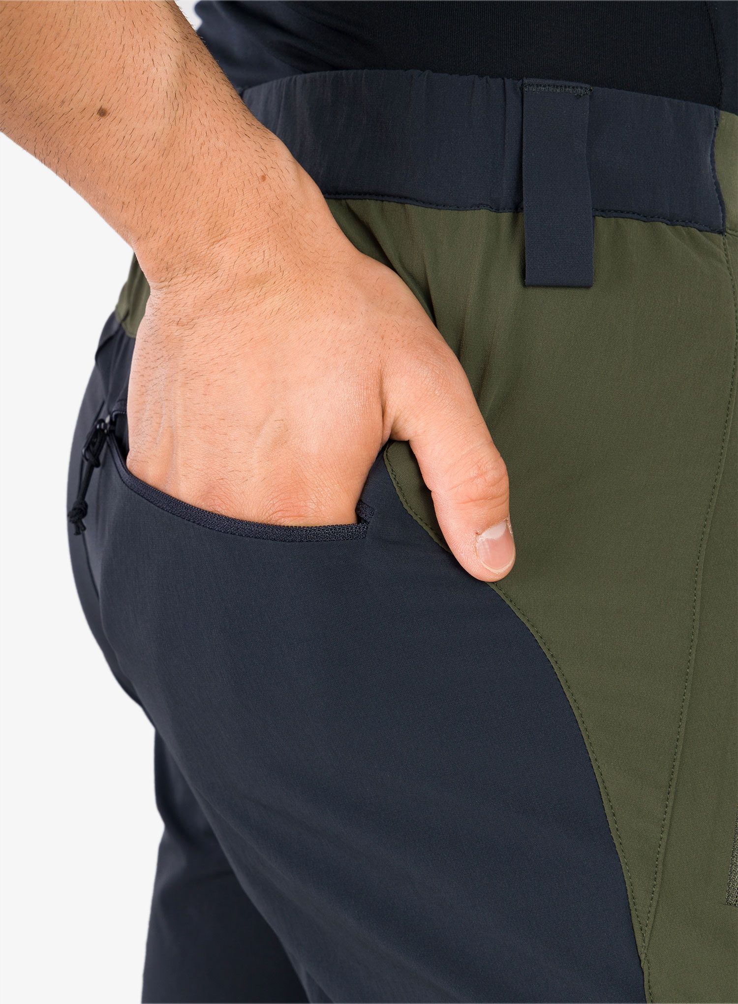 Trekingové kalhoty Rab Torque Mountain Pants - army/beluga