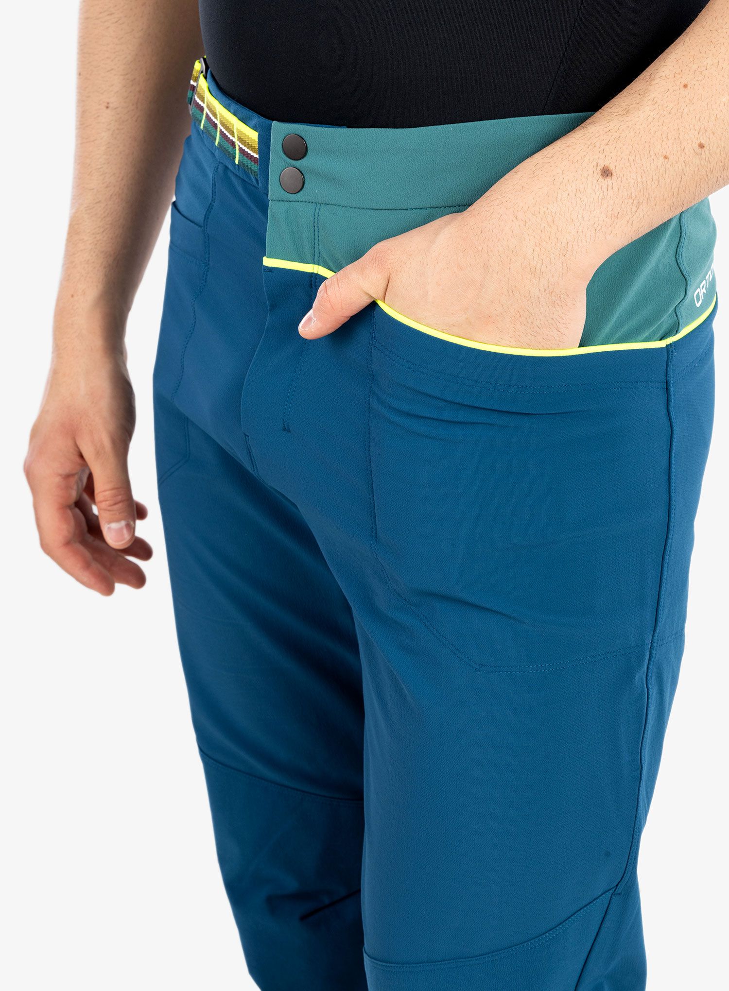 Lezecké kalhoty Ortovox Pala Pants - petrol blue