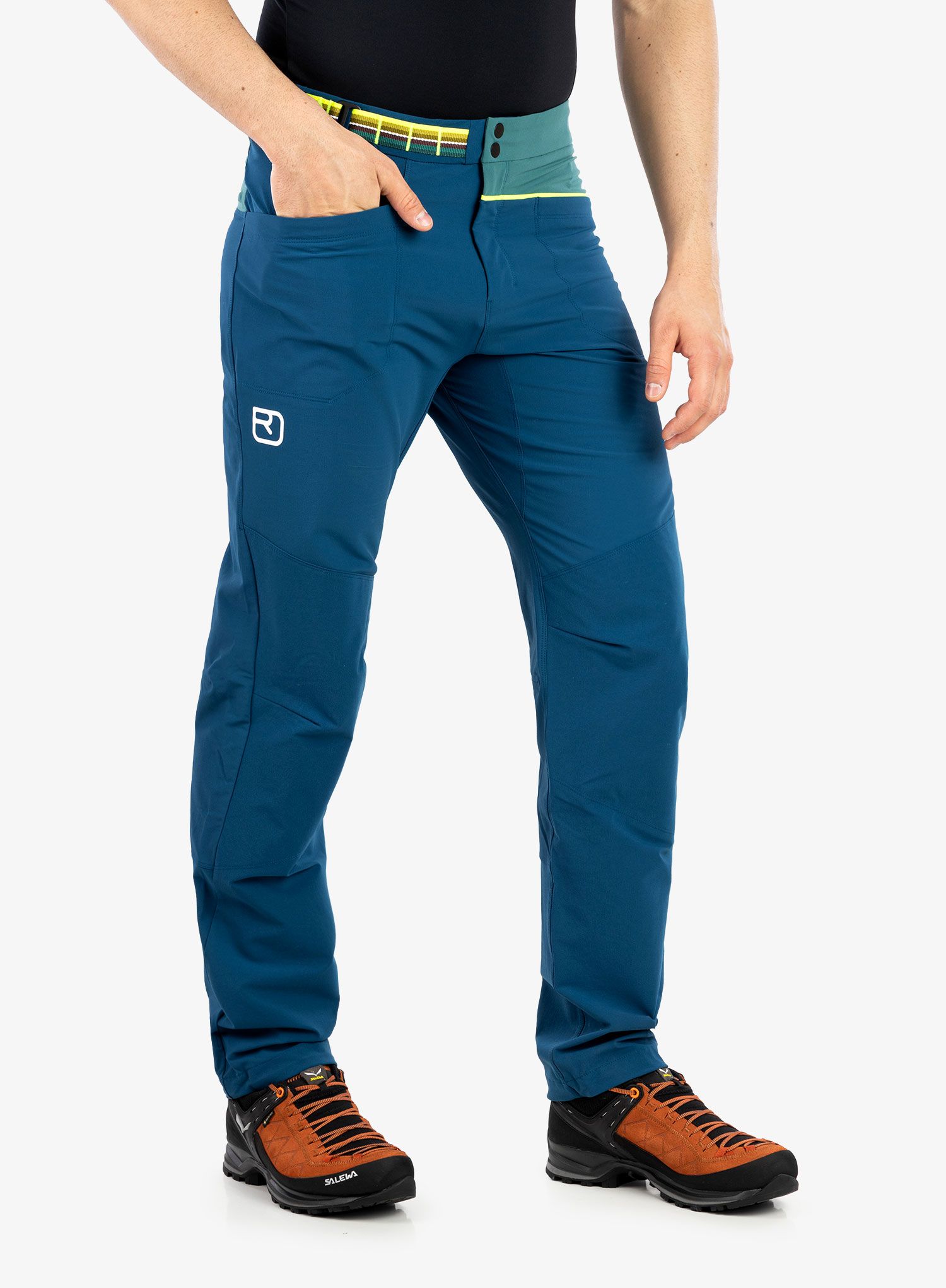 Lezecké kalhoty Ortovox Pala Pants - petrol blue