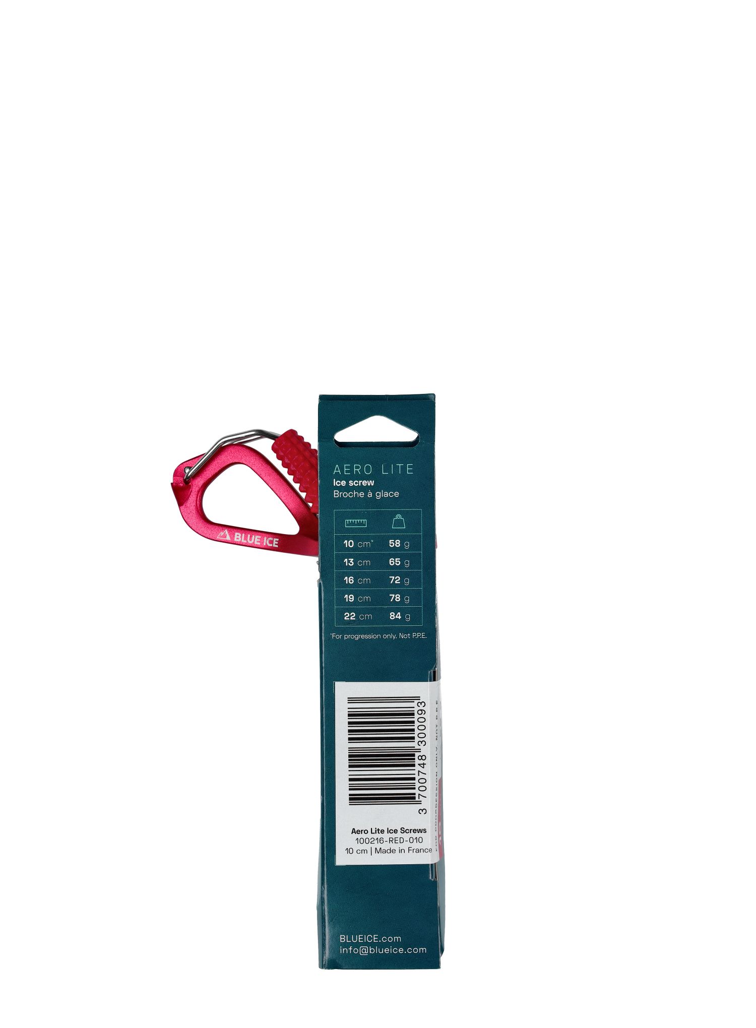 Ledovcový šroub Blue Ice Aero Lite Screw 10cm - red
