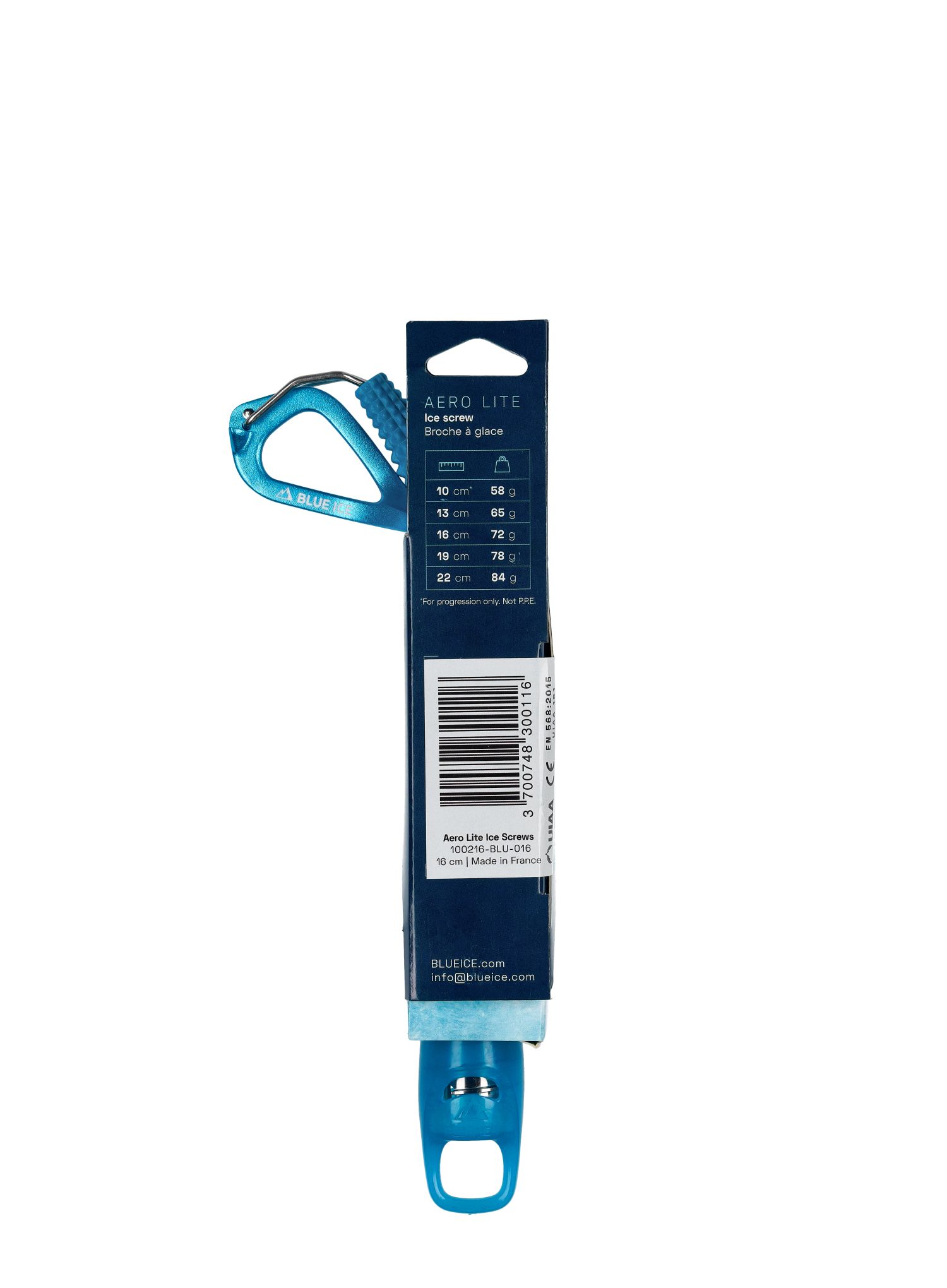 Ledovcový šroub Blue Ice Aero Lite Screw 16 cm - blue