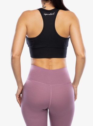 Sportovní podprsenka Super.natural Motion Zip Top - jet black