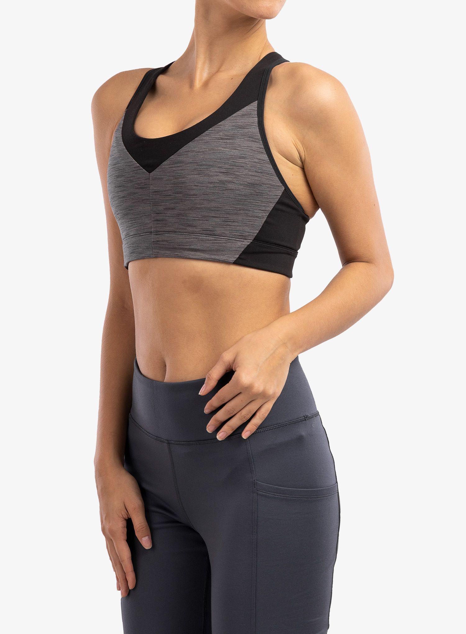 Sportovní podprsenka Patagonia Wild Trails Sports Bra - dye/narwhal grey