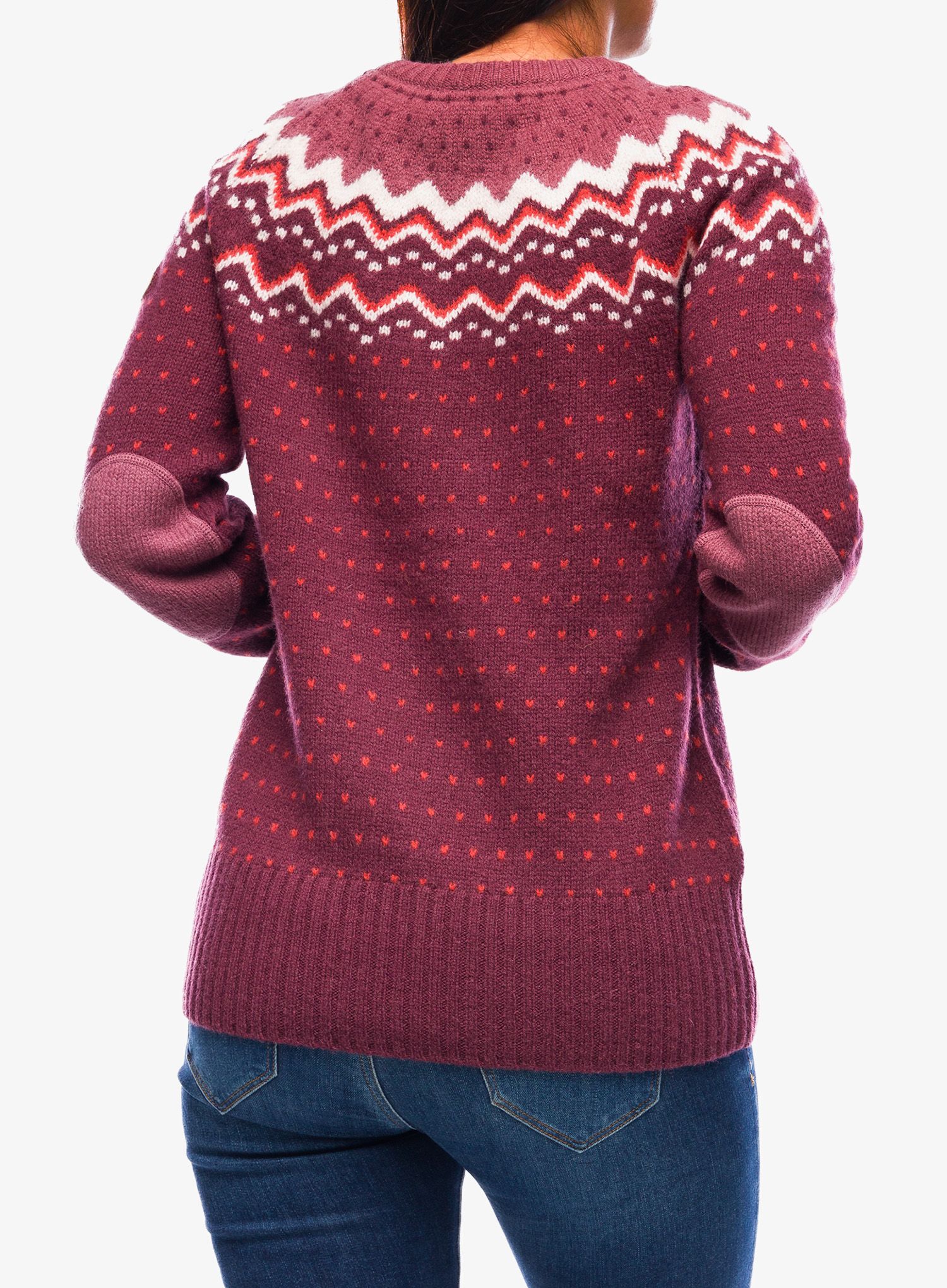 Dámský svetr Fjallraven Ovik Knit Sweater - dark garnet
