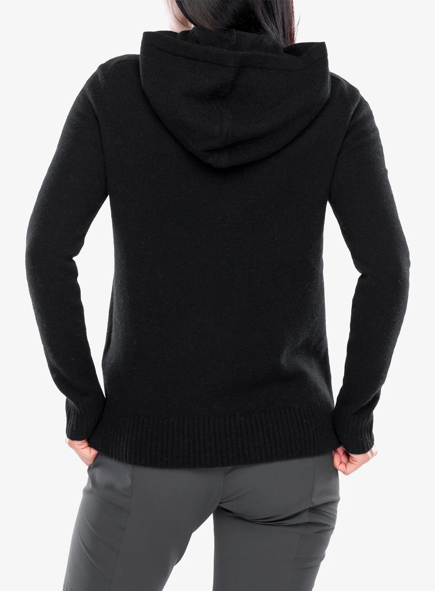 Dámský svetr Royal Robbins Rockcraft Wool Hoodie - jet black