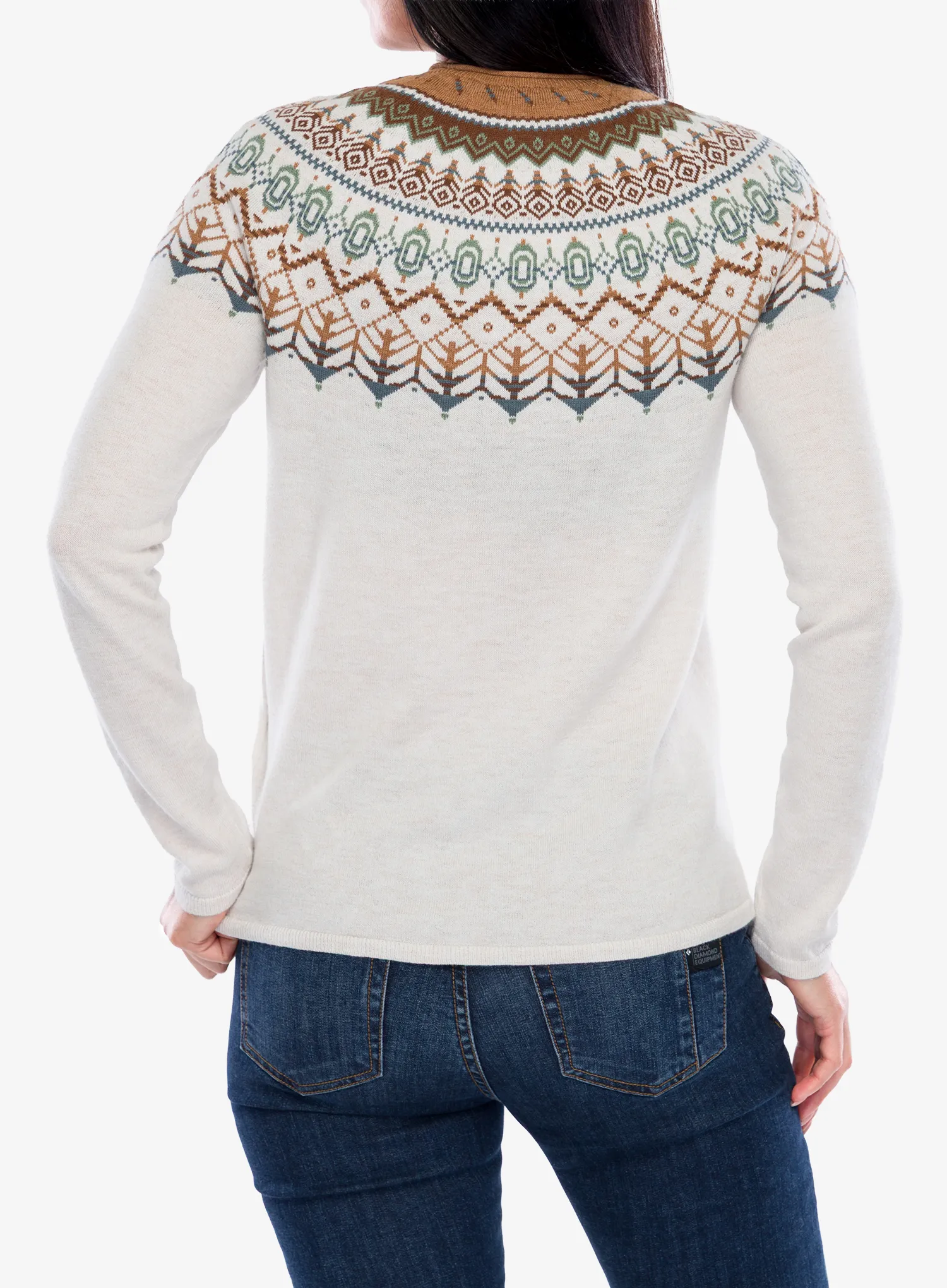 Dámský svetr Royal Robbins Westlands Fairisle Crew - chalk htr monarch pt
