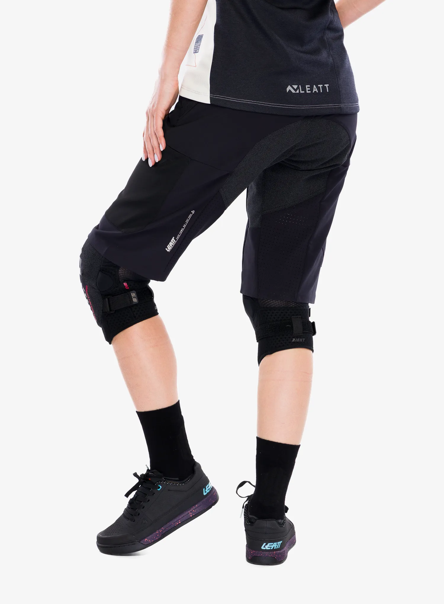 Cyklokraťasy dámské Leatt Shorts MTB Enduro 3.0 - black/black